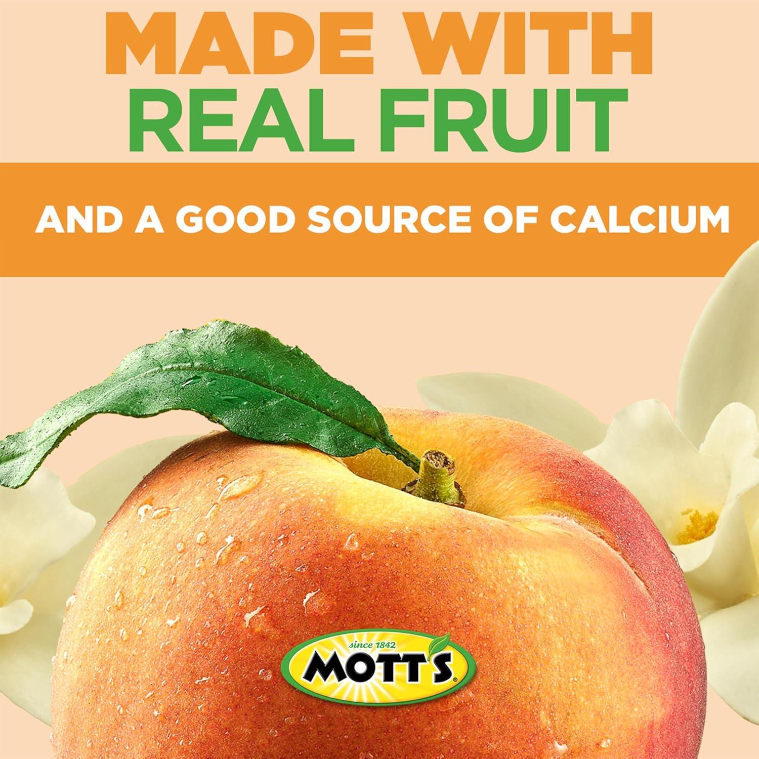 image:imageMotts Fruit Smoothies Strawberry Banana 42 oz clear pouches 8 Pack Nondairy Made With Oatmilk Made With Real Fruit Good Source of Calcium OntheGoVanilla Peach