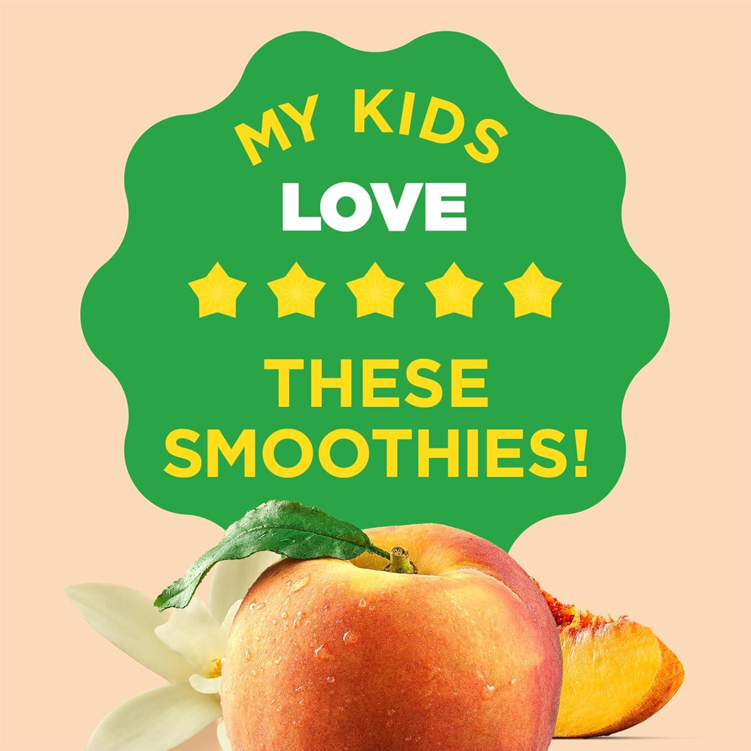 image:imageMotts Fruit Smoothies Strawberry Banana 42 oz clear pouches 8 Pack Nondairy Made With Oatmilk Made With Real Fruit Good Source of Calcium OntheGoVanilla Peach