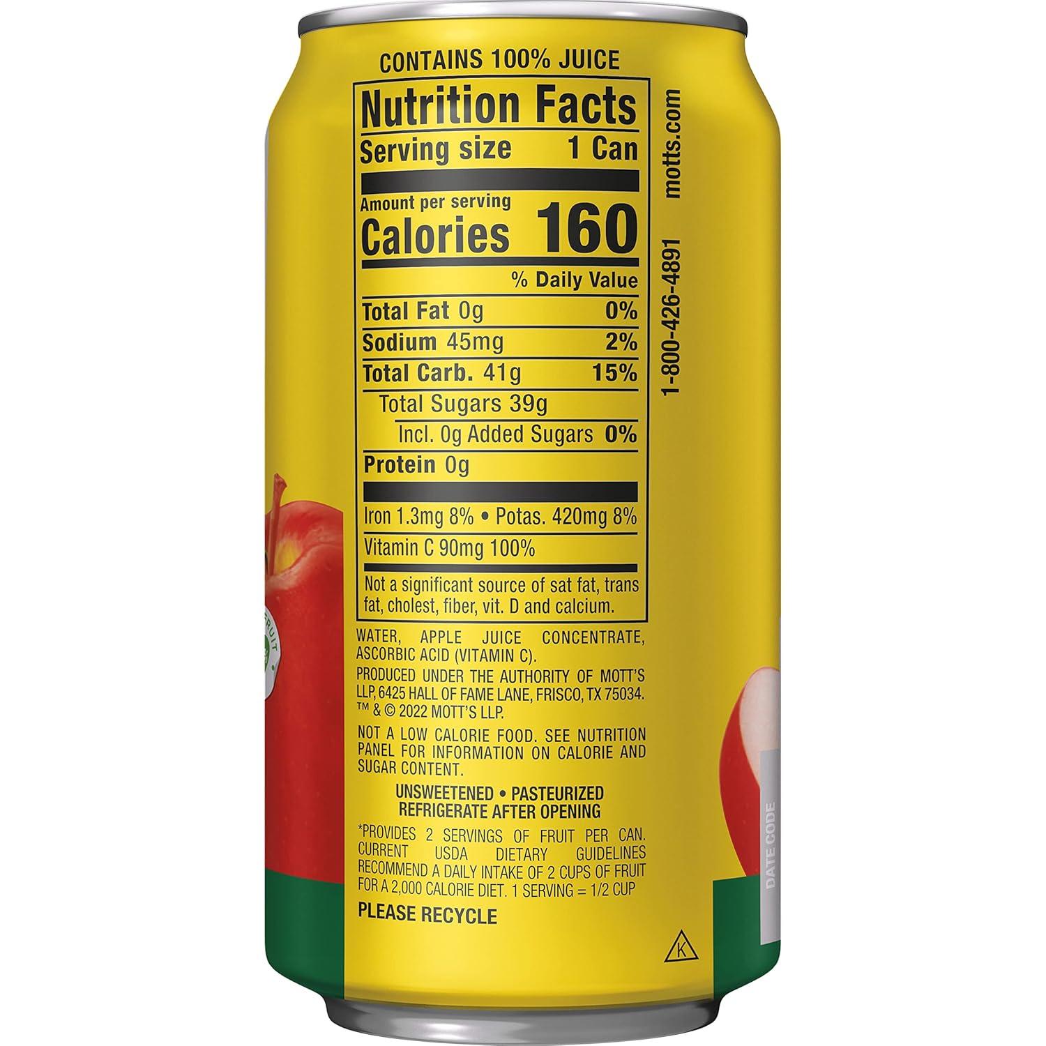 image:imageMotts 100 Original Apple Juice 115 fl oz can Pack of 24