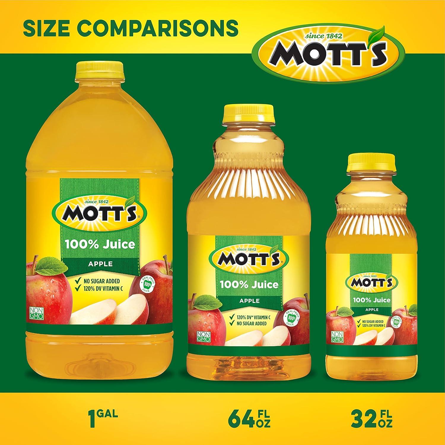 image:imageMotts 100 Original Apple Juice 64 Fl Oz Bottle Pack Of 8 2 Servings Of Fruit Per Cup 100 Fruit Juice Glutenfree Caffeinefree Kosher And Contains No Artificial Colors Or SweetenersOriginal Apple Juice