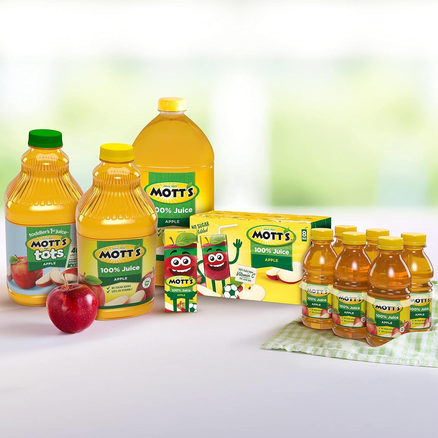 image:imageMotts 100 Original Apple Juice 64 Fl Oz Bottle Pack Of 8 2 Servings Of Fruit Per Cup 100 Fruit Juice Glutenfree Caffeinefree Kosher And Contains No Artificial Colors Or SweetenersOriginal Apple Juice