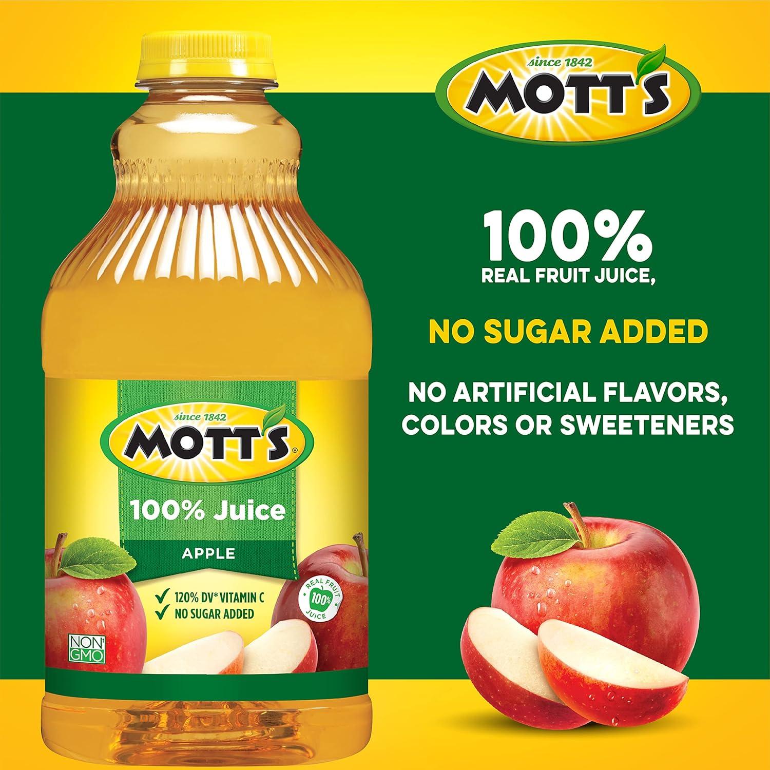 image:imageMotts 100 Original Apple Juice 64 Fl Oz Bottle Pack Of 8 2 Servings Of Fruit Per Cup 100 Fruit Juice Glutenfree Caffeinefree Kosher And Contains No Artificial Colors Or SweetenersOriginal Apple Juice