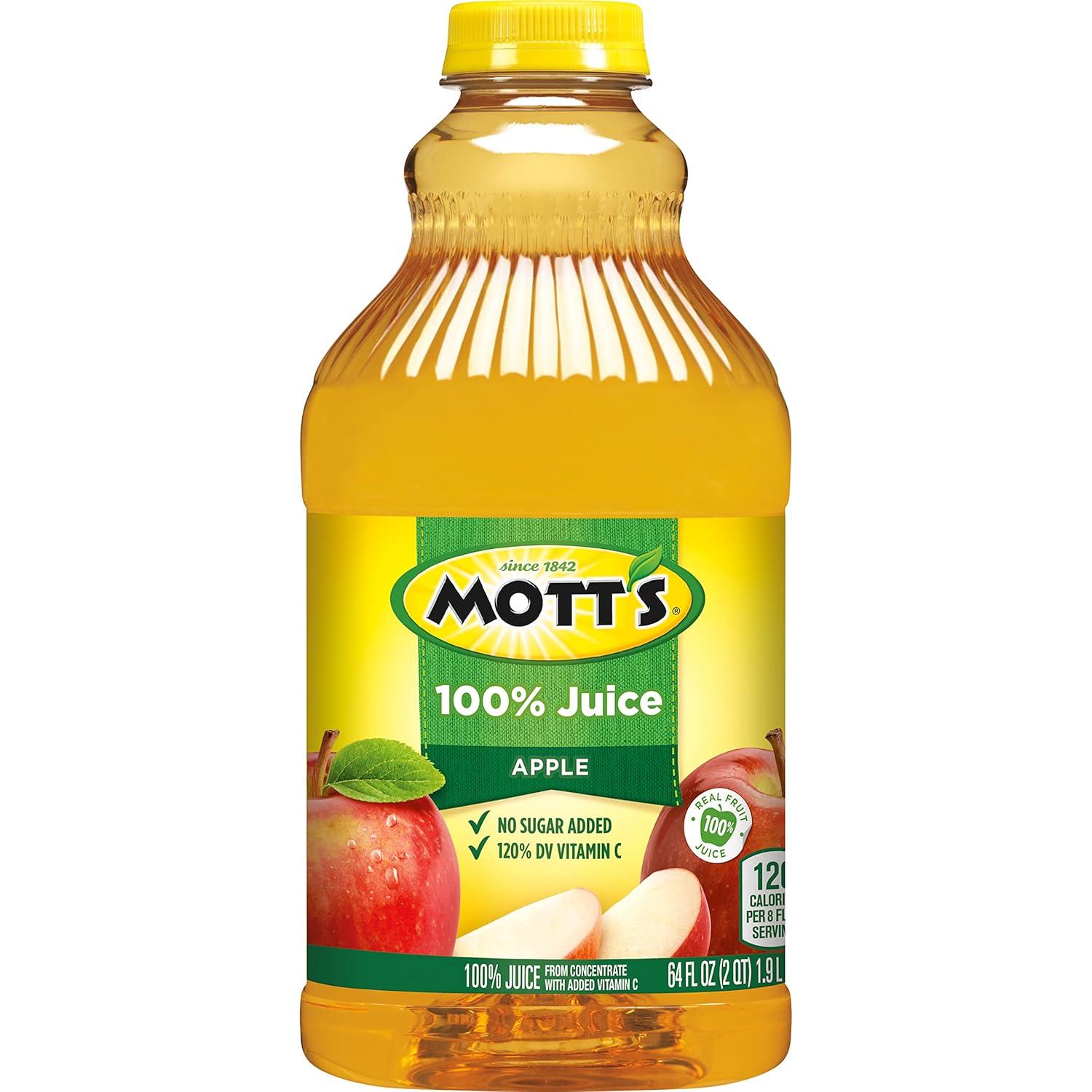 image:imageMotts 100 Original Apple Juice 64 Fl Oz Bottle Pack Of 8 2 Servings Of Fruit Per Cup 100 Fruit Juice Glutenfree Caffeinefree Kosher And Contains No Artificial Colors Or SweetenersOriginal Apple Juice