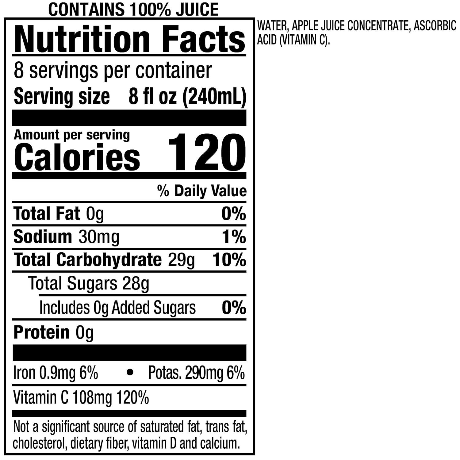 image:imageMotts 100 Original Apple Juice 64 Fl Oz Bottle Pack Of 8 2 Servings Of Fruit Per Cup 100 Fruit Juice Glutenfree Caffeinefree Kosher And Contains No Artificial Colors Or SweetenersOriginal Apple Juice