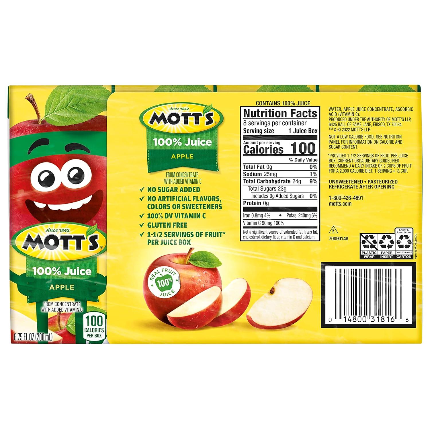 image:imageMotts 100 Percent Fruit Punch Juice 675 fl oz boxes 32 Count 4 Packs of 8Apple