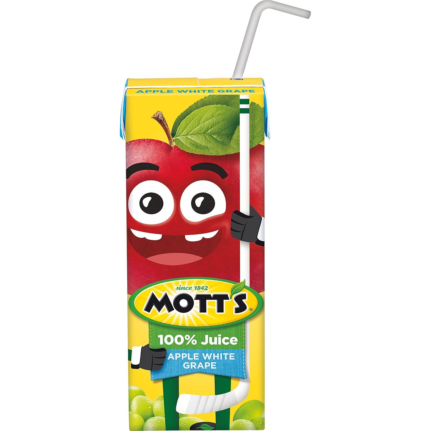 image:imageMotts 100 Percent Fruit Punch Juice 675 fl oz boxes 32 Count 4 Packs of 8Apple White Grape