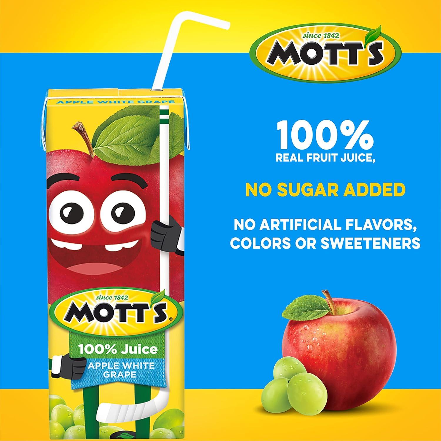 image:imageMotts 100 Percent Fruit Punch Juice 675 fl oz boxes 32 Count 4 Packs of 8Apple White Grape