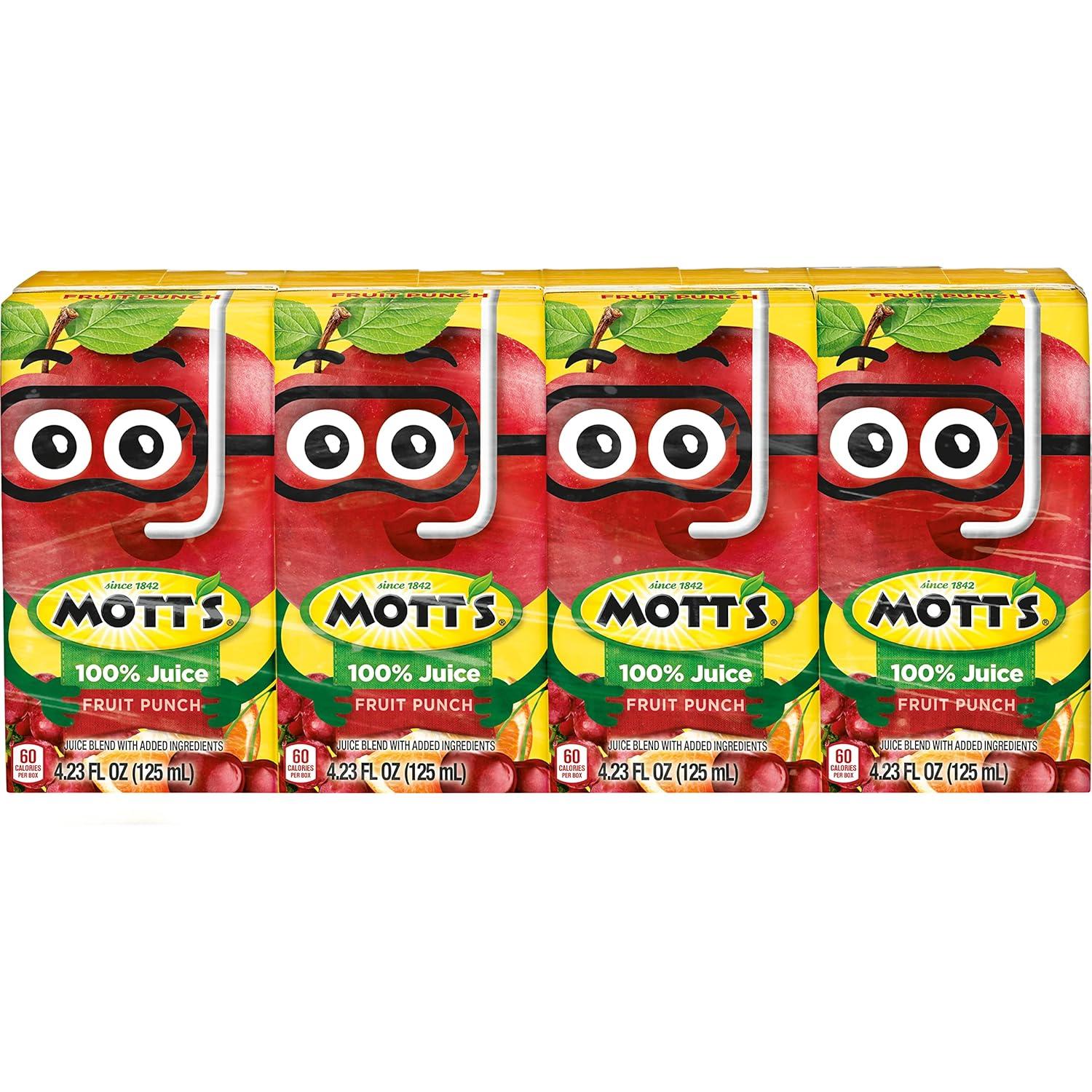 image:imageMotts 100 Percent Fruit Punch Juice 675 fl oz boxes 32 Count 4 Packs of 8Fruit Punch