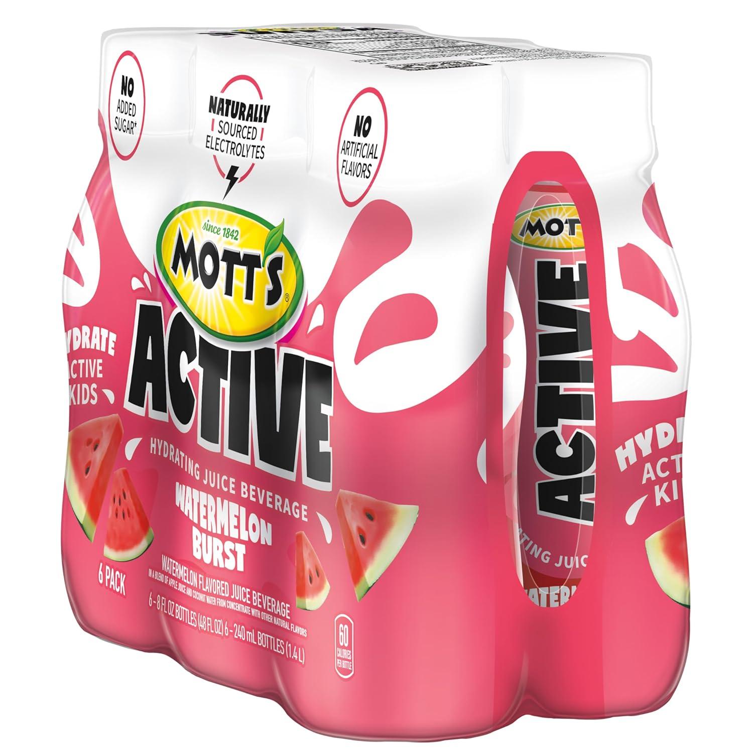 image:imageMotts Active Watermelon Burst Hydrating Juice Beverage 8 Fl Oz Bottles 24 Count 4 Packs Of 6 Made With Naturally Sourced Electrolytes amp Coconut Water Gluten amp Caffeinefree KosherWatermelon Burst
