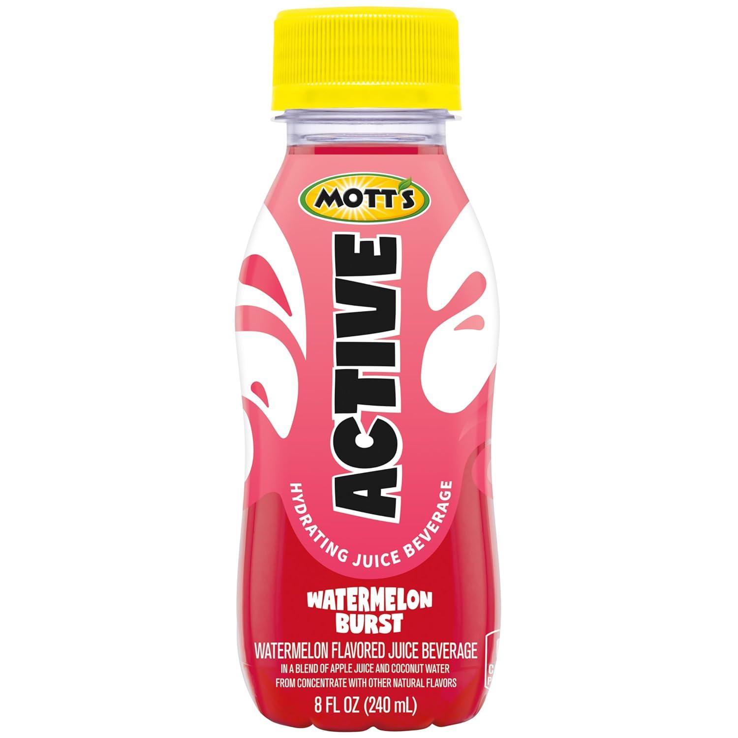 image:imageMotts Active Watermelon Burst Hydrating Juice Beverage 8 Fl Oz Bottles 24 Count 4 Packs Of 6 Made With Naturally Sourced Electrolytes amp Coconut Water Gluten amp Caffeinefree KosherWatermelon Burst