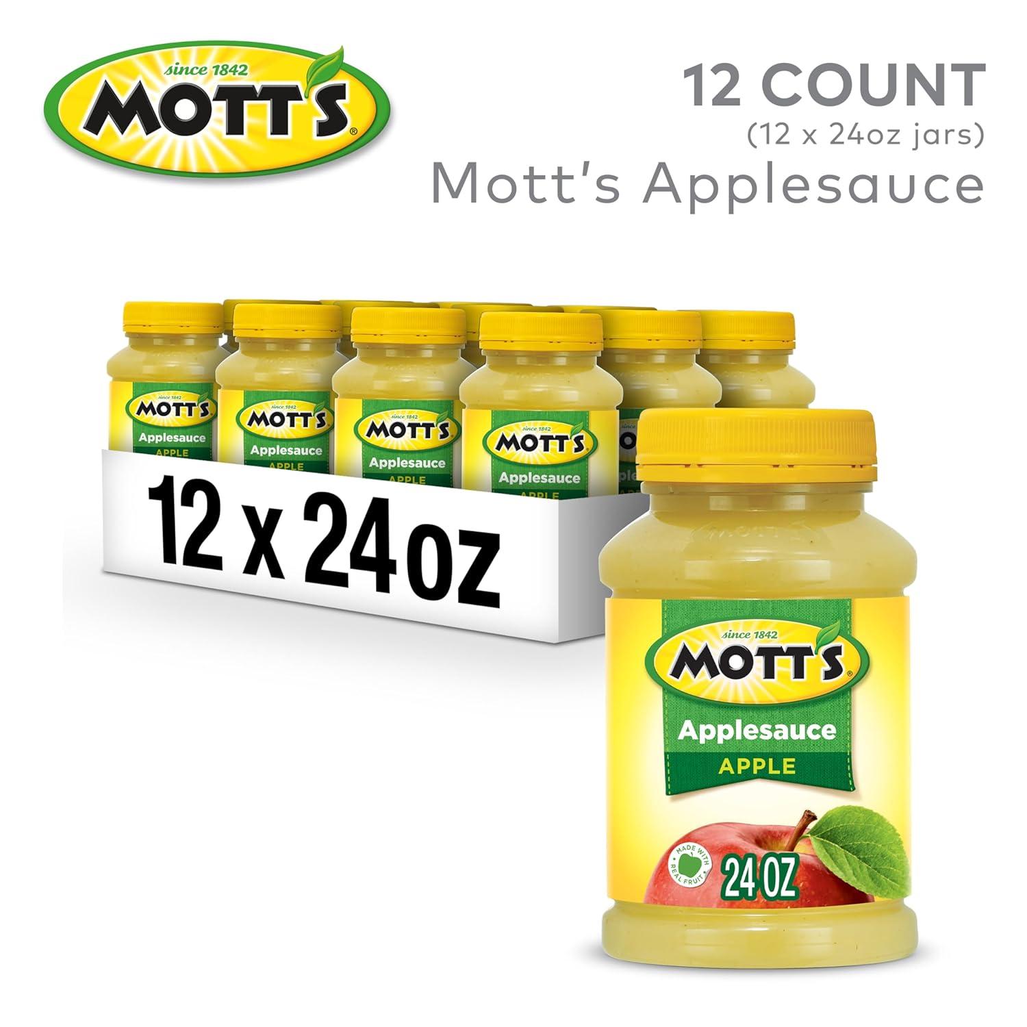 image:imageMotts Applesauce 24 Oz Jar Pack Of 12 No Artificial Flavors Good Source Of Vitamin C Nutritious Option For The Whole FamilyApple