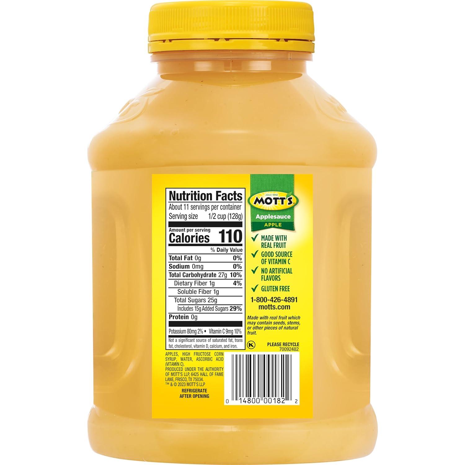 image:imageMotts Applesauce 24 Oz Jar Pack Of 12 No Artificial Flavors Good Source Of Vitamin C Nutritious Option For The Whole FamilyCinnamon