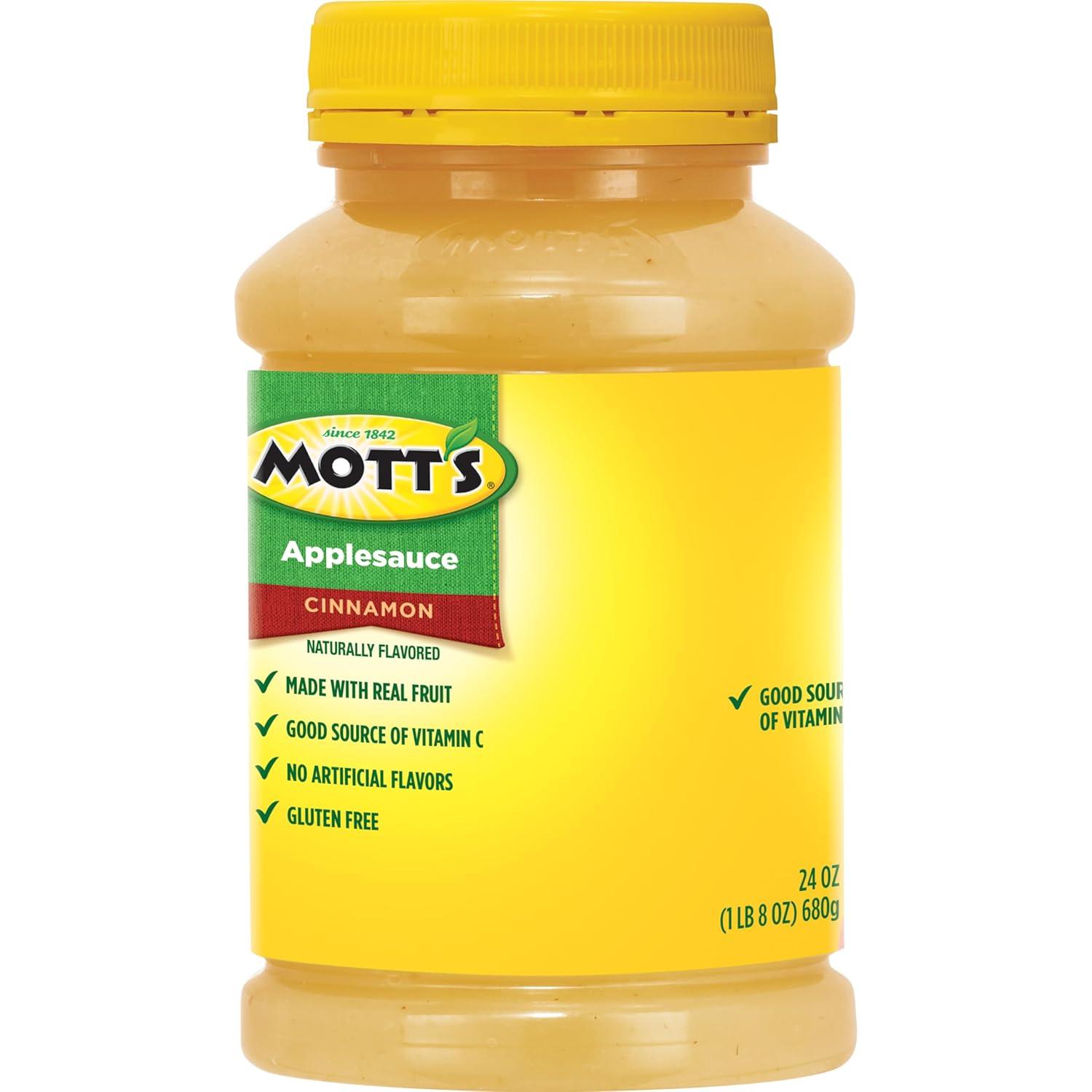 image:imageMotts Applesauce 24 Oz Jar Pack Of 12 No Artificial Flavors Good Source Of Vitamin C Nutritious Option For The Whole FamilyCinnamon