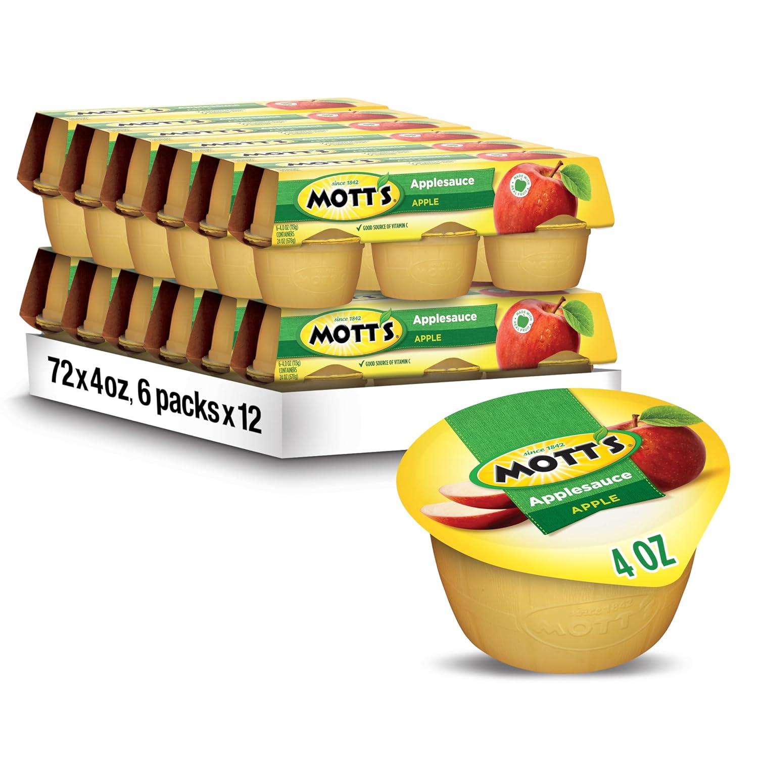 image:imageMotts Applesauce 4 Oz Cups 36 Count No Artificial Flavors Good Source of Vitamin C Nutritious Option for The Whole FamilyApple