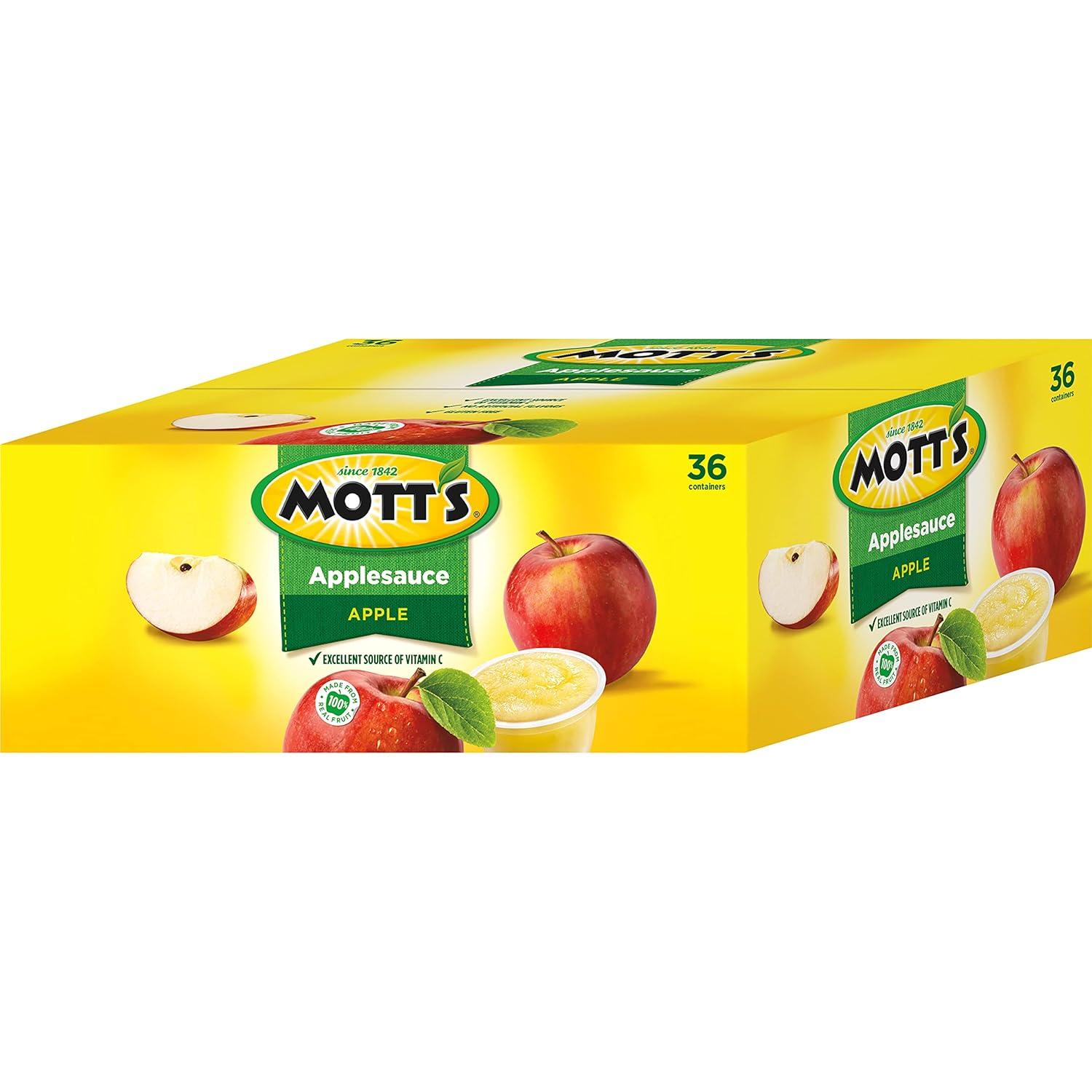 image:imageMotts Applesauce 4 Oz Cups 36 Count No Artificial Flavors Good Source of Vitamin C Nutritious Option for The Whole FamilyApple