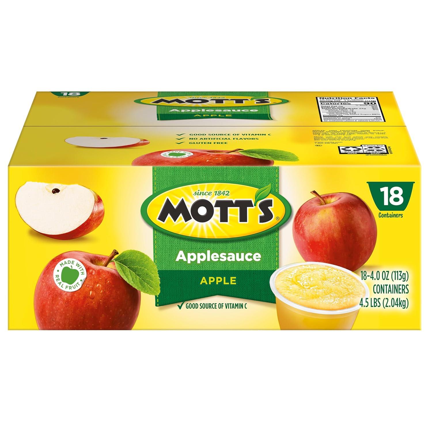 image:imageMotts Applesauce 4 Oz Cups 36 Count No Artificial Flavors Good Source of Vitamin C Nutritious Option for The Whole FamilyApple