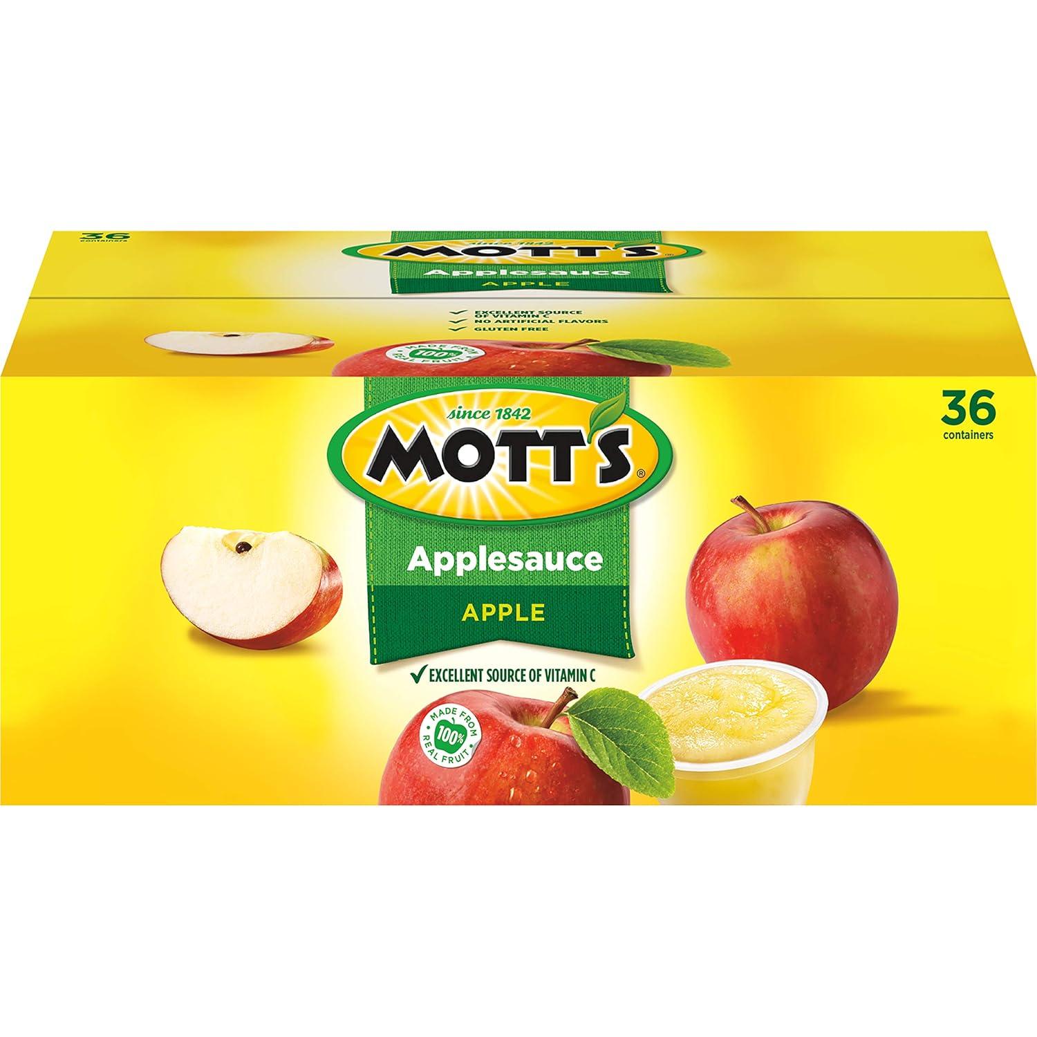 image:imageMotts Applesauce 4 Oz Cups 36 Count No Artificial Flavors Good Source of Vitamin C Nutritious Option for The Whole FamilyApple