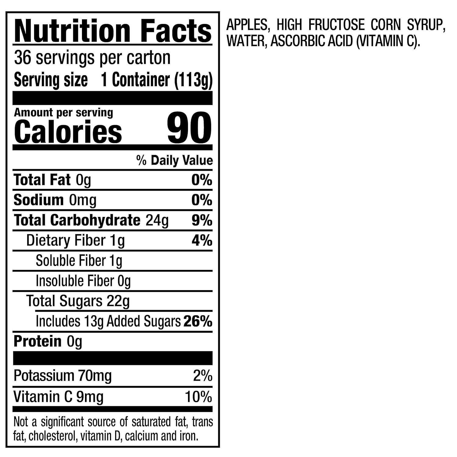 image:imageMotts Applesauce 4 Oz Cups 36 Count No Artificial Flavors Good Source of Vitamin C Nutritious Option for The Whole FamilyApple