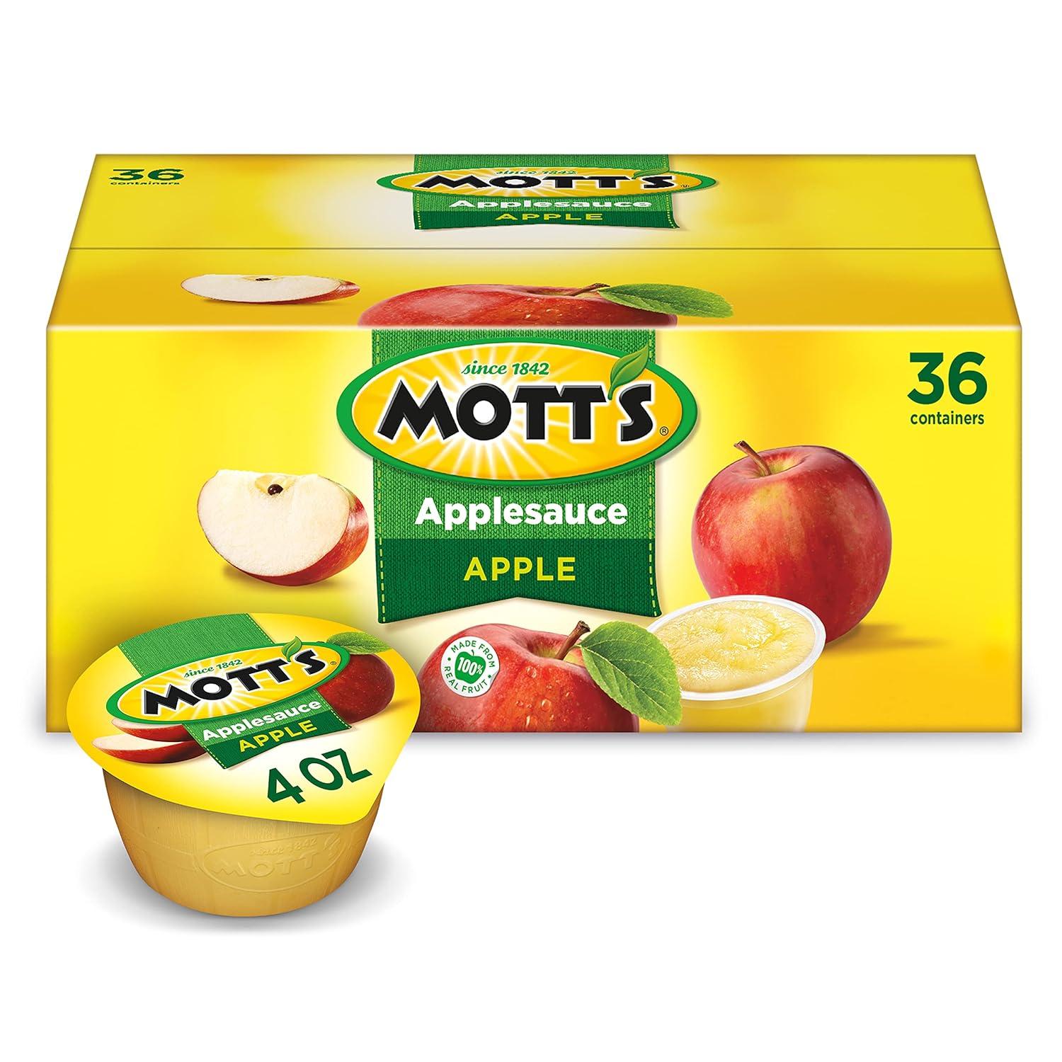 image:imageMotts Applesauce 4 Oz Cups 36 Count No Artificial Flavors Good Source of Vitamin C Nutritious Option for The Whole FamilyApple