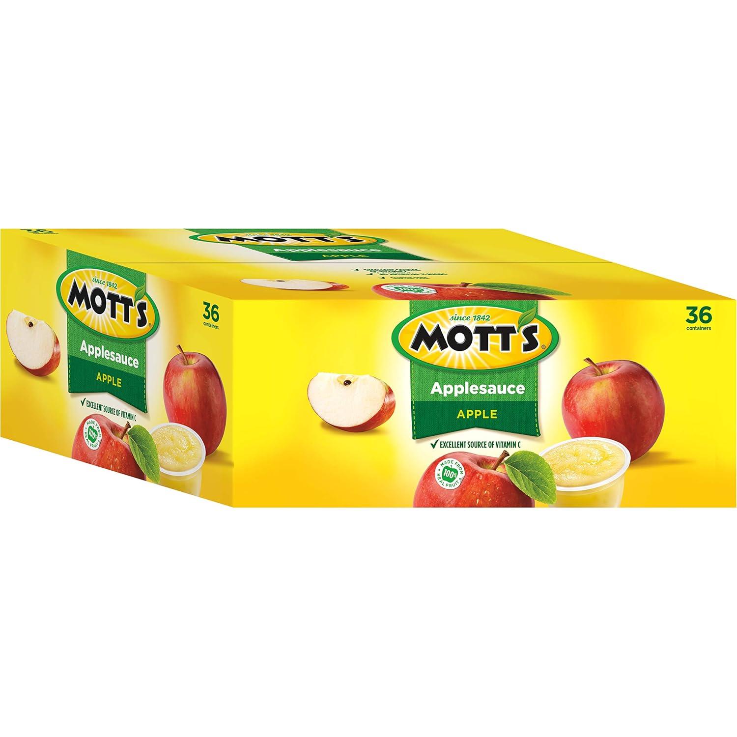 image:imageMotts Applesauce 4 Oz Cups 36 Count No Artificial Flavors Good Source of Vitamin C Nutritious Option for The Whole FamilyApple