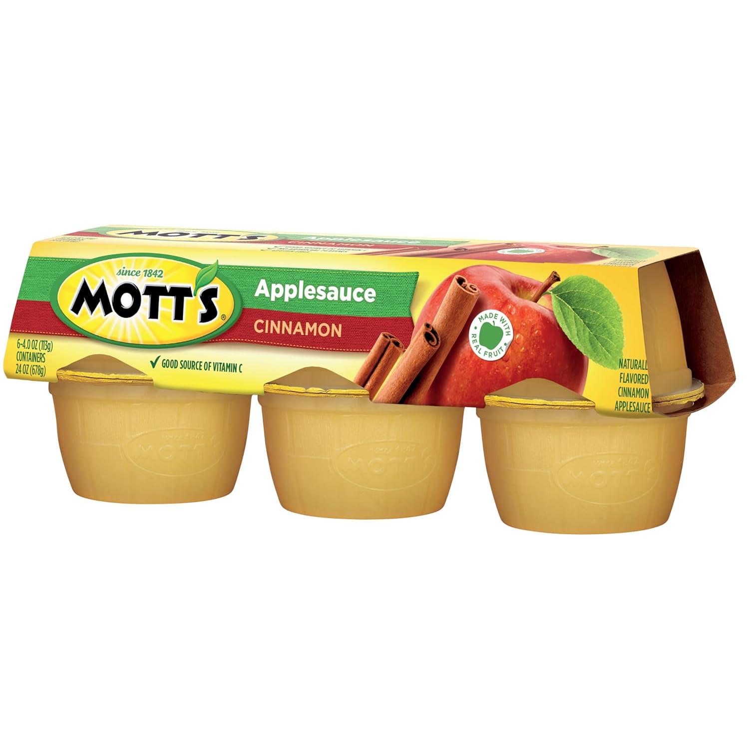 image:imageMotts Applesauce 4 Oz Cups 36 Count No Artificial Flavors Good Source of Vitamin C Nutritious Option for The Whole FamilyCinnamon