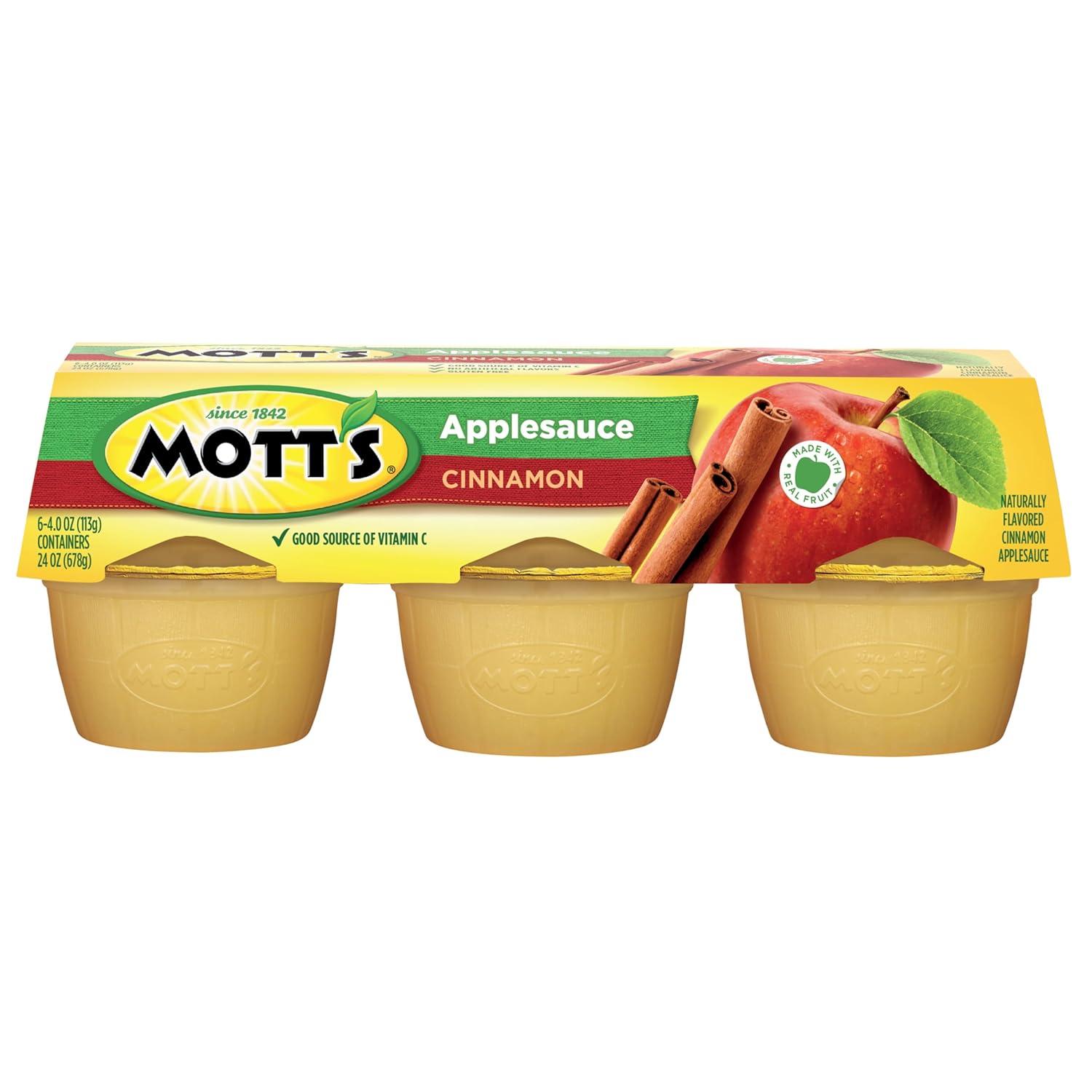 image:imageMotts Applesauce 4 Oz Cups 36 Count No Artificial Flavors Good Source of Vitamin C Nutritious Option for The Whole FamilyCinnamon