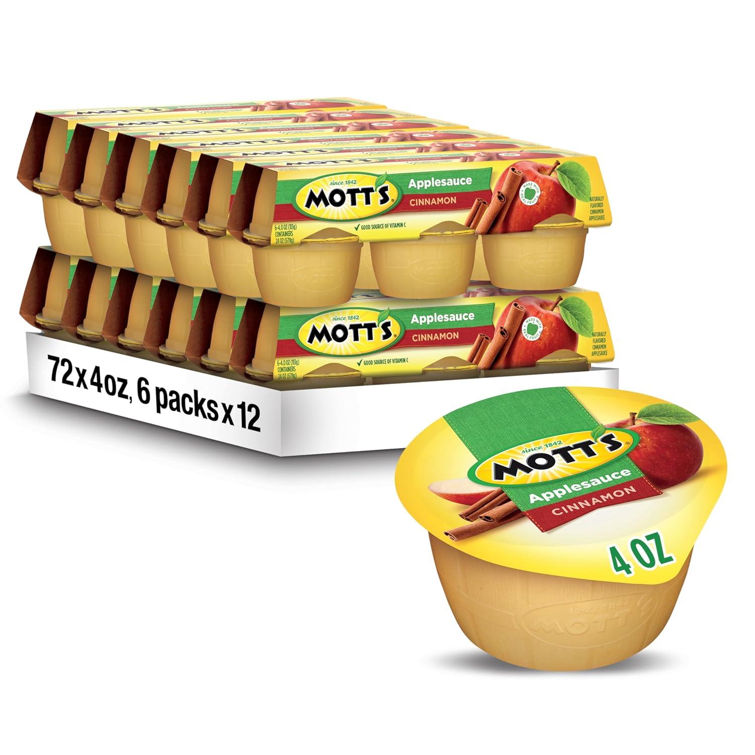 image:imageMotts Applesauce 4 Oz Cups 36 Count No Artificial Flavors Good Source of Vitamin C Nutritious Option for The Whole FamilyCinnamon
