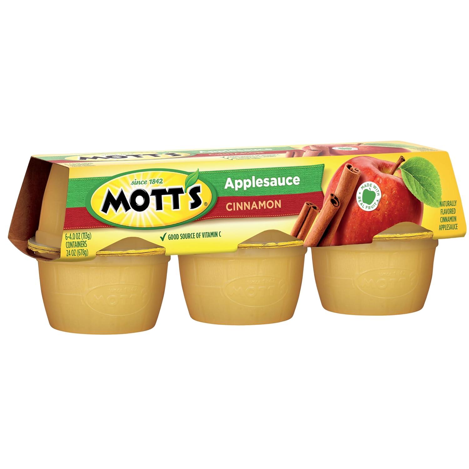 image:imageMotts Applesauce 4 Oz Cups 36 Count No Artificial Flavors Good Source of Vitamin C Nutritious Option for The Whole FamilyCinnamon