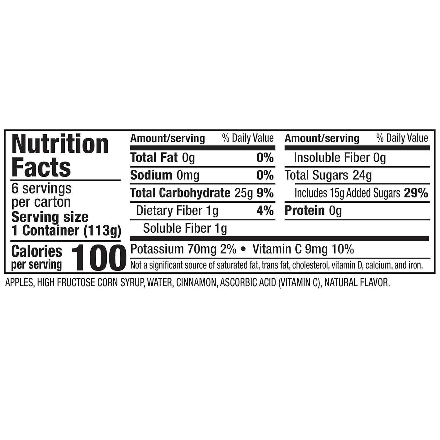 image:imageMotts Applesauce 4 Oz Cups 36 Count No Artificial Flavors Good Source of Vitamin C Nutritious Option for The Whole FamilyCinnamon