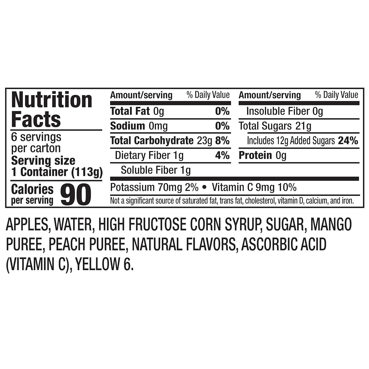 image:imageMotts Applesauce 4 Oz Cups 36 Count No Artificial Flavors Good Source of Vitamin C Nutritious Option for The Whole FamilyMango Peach