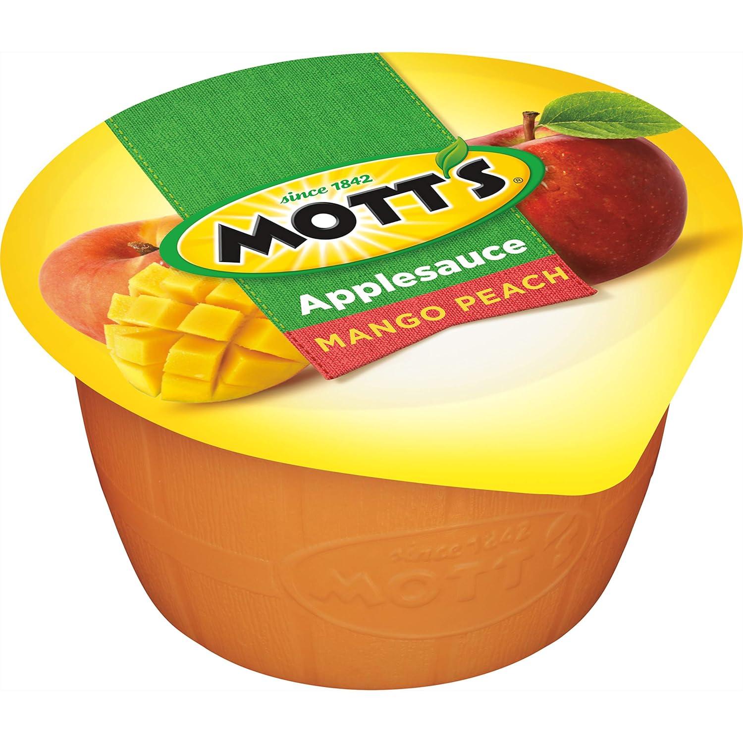 image:imageMotts Applesauce 4 Oz Cups 36 Count No Artificial Flavors Good Source of Vitamin C Nutritious Option for The Whole FamilyMango Peach