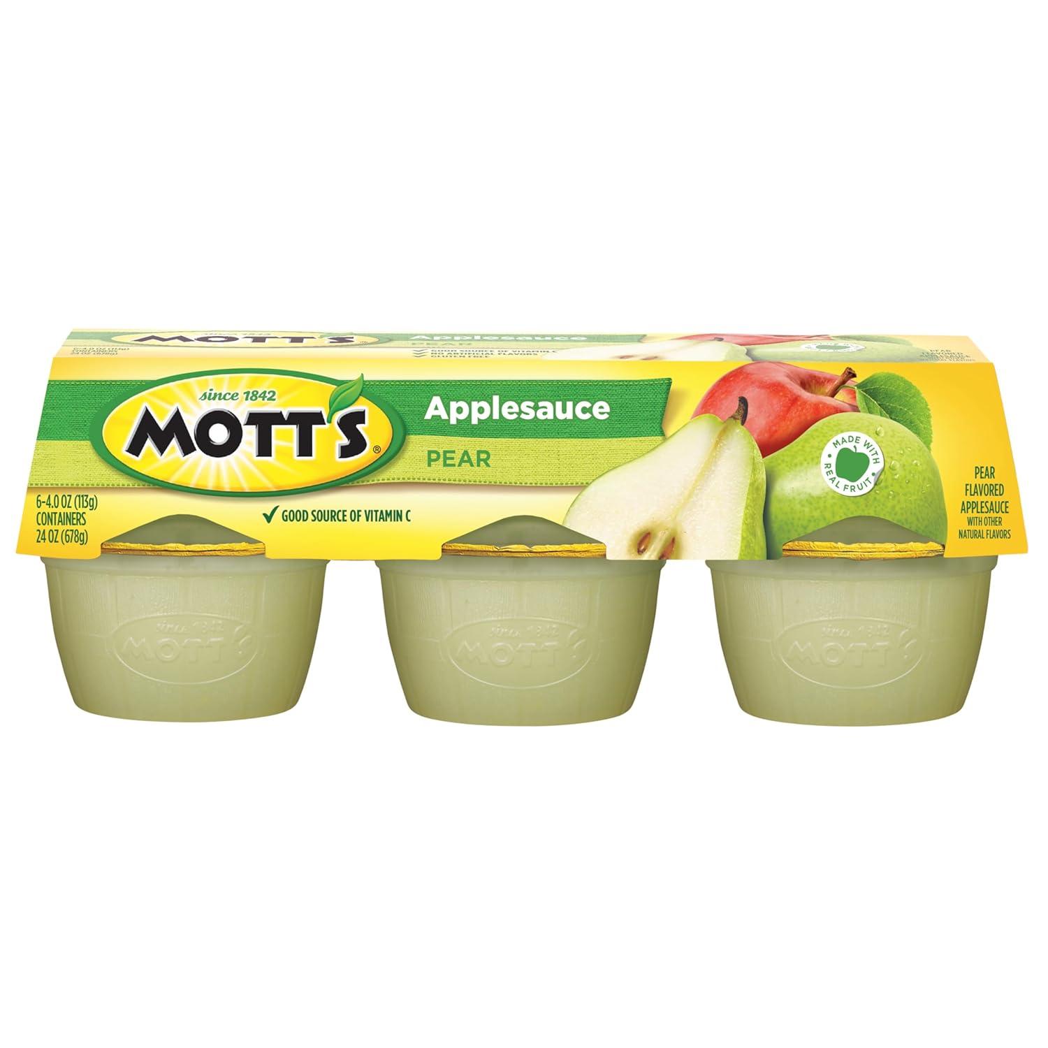image:imageMotts Applesauce 4 Oz Cups 36 Count No Artificial Flavors Good Source of Vitamin C Nutritious Option for The Whole FamilyPear