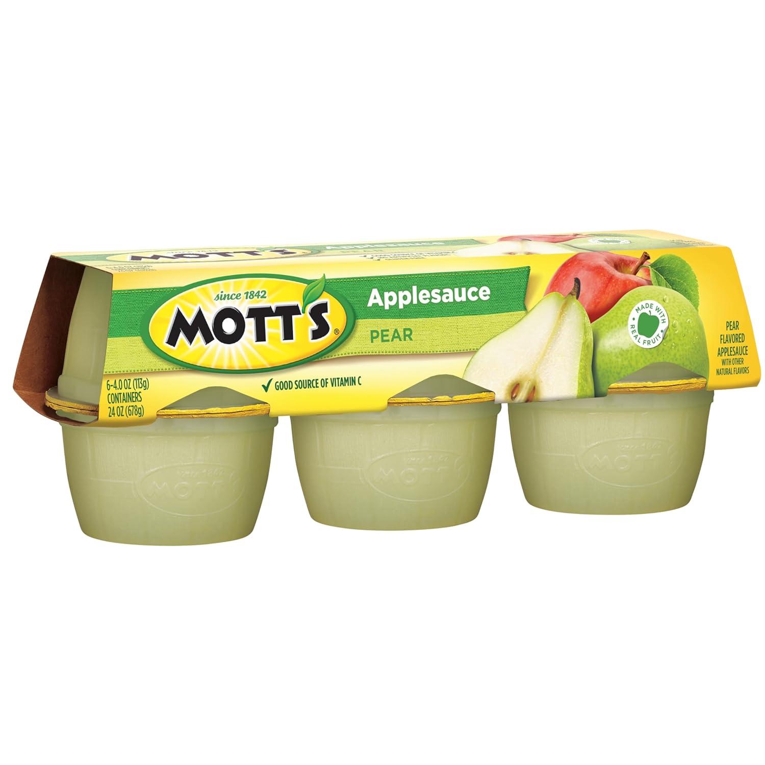 image:imageMotts Applesauce 4 Oz Cups 36 Count No Artificial Flavors Good Source of Vitamin C Nutritious Option for The Whole FamilyPear