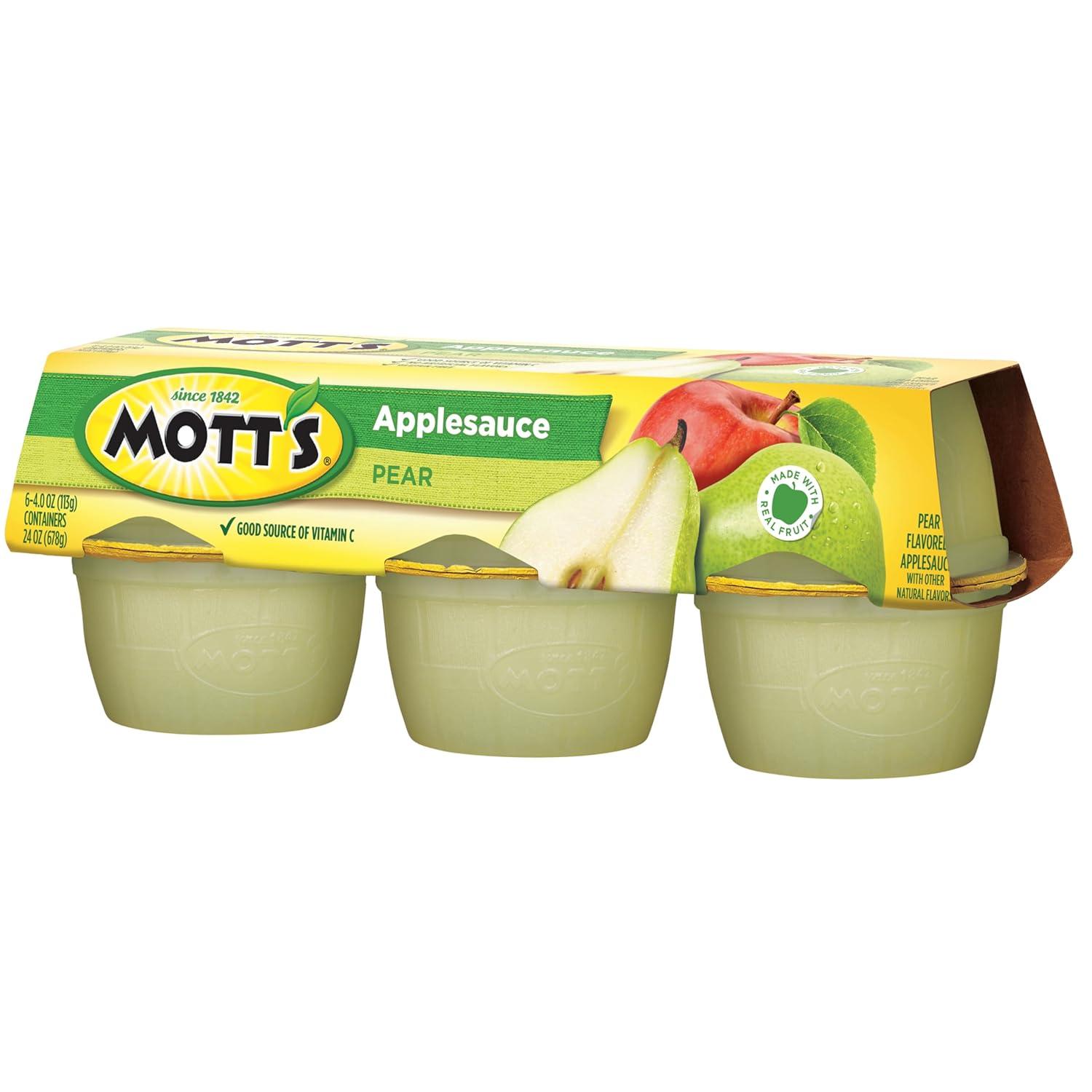 image:imageMotts Applesauce 4 Oz Cups 36 Count No Artificial Flavors Good Source of Vitamin C Nutritious Option for The Whole FamilyPear