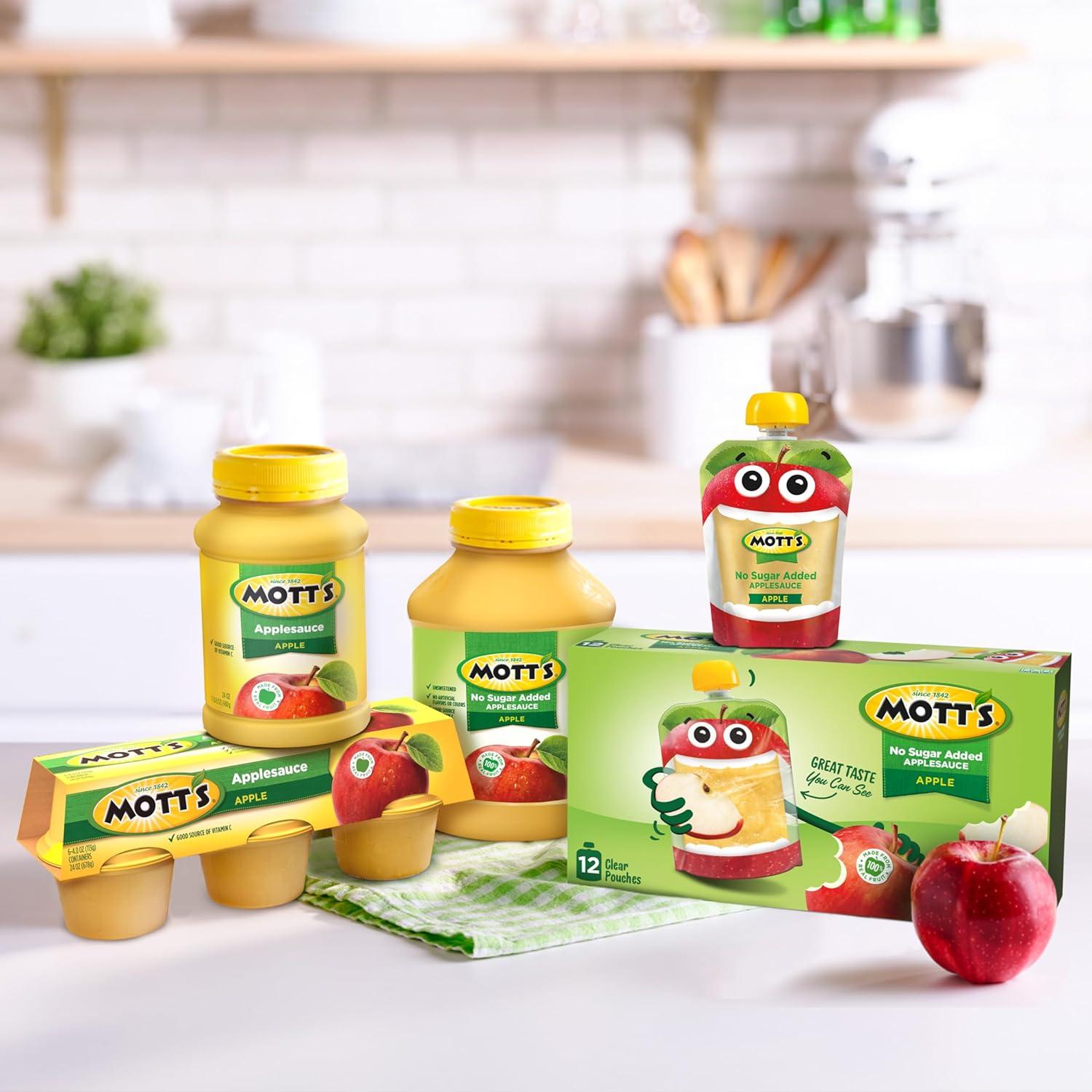 image:imageMotts Applesauce 4 Oz Cups 36 Count No Artificial Flavors Good Source of Vitamin C Nutritious Option for The Whole FamilyVariety Pack