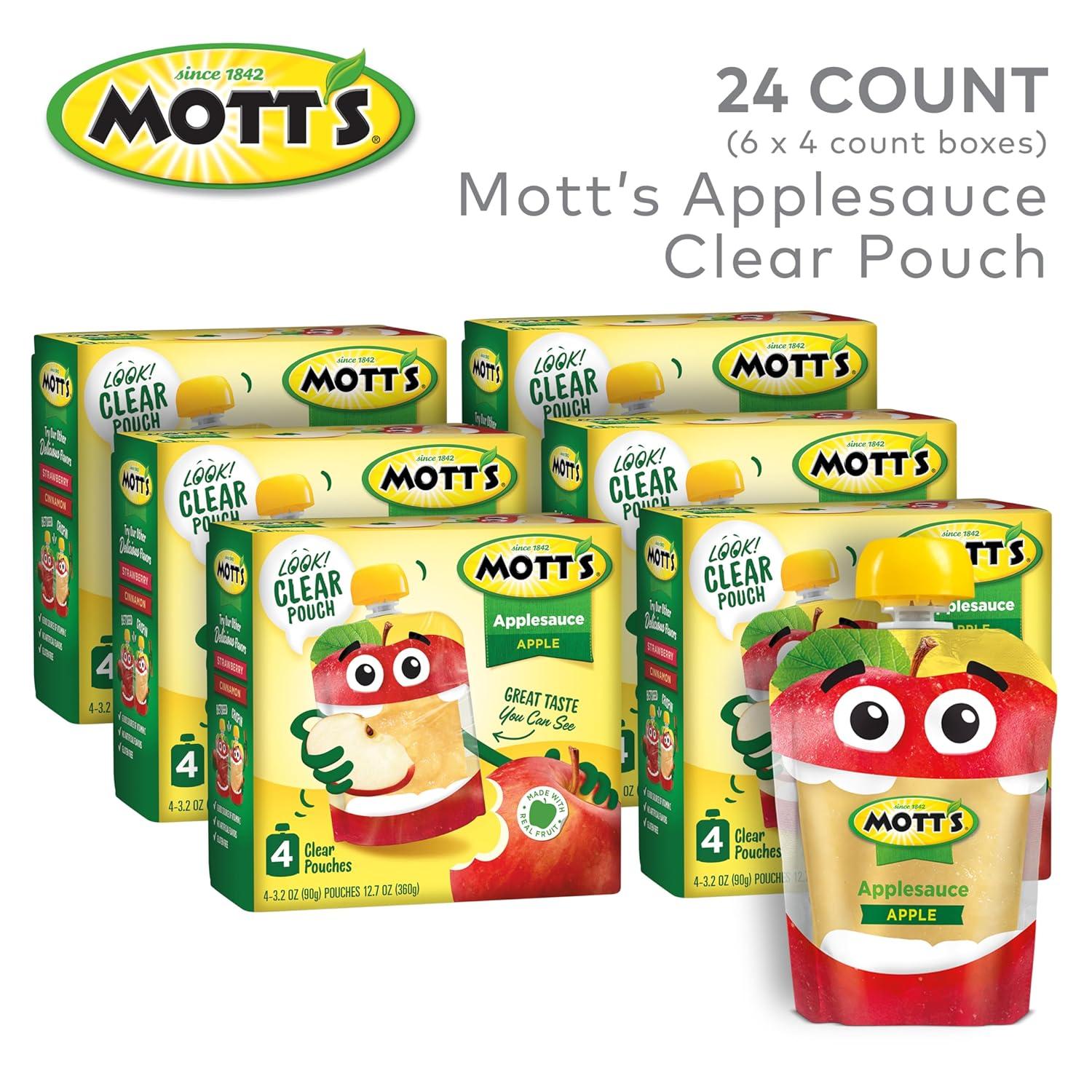 image:imageMotts Cinnamon Applesauce 32 Oz Clear Pouches 24 Count 6 Packs Of 4 No Artificial Flavors Good Source Of Vitamin C Nutritious Option For The Whole FamilyApple