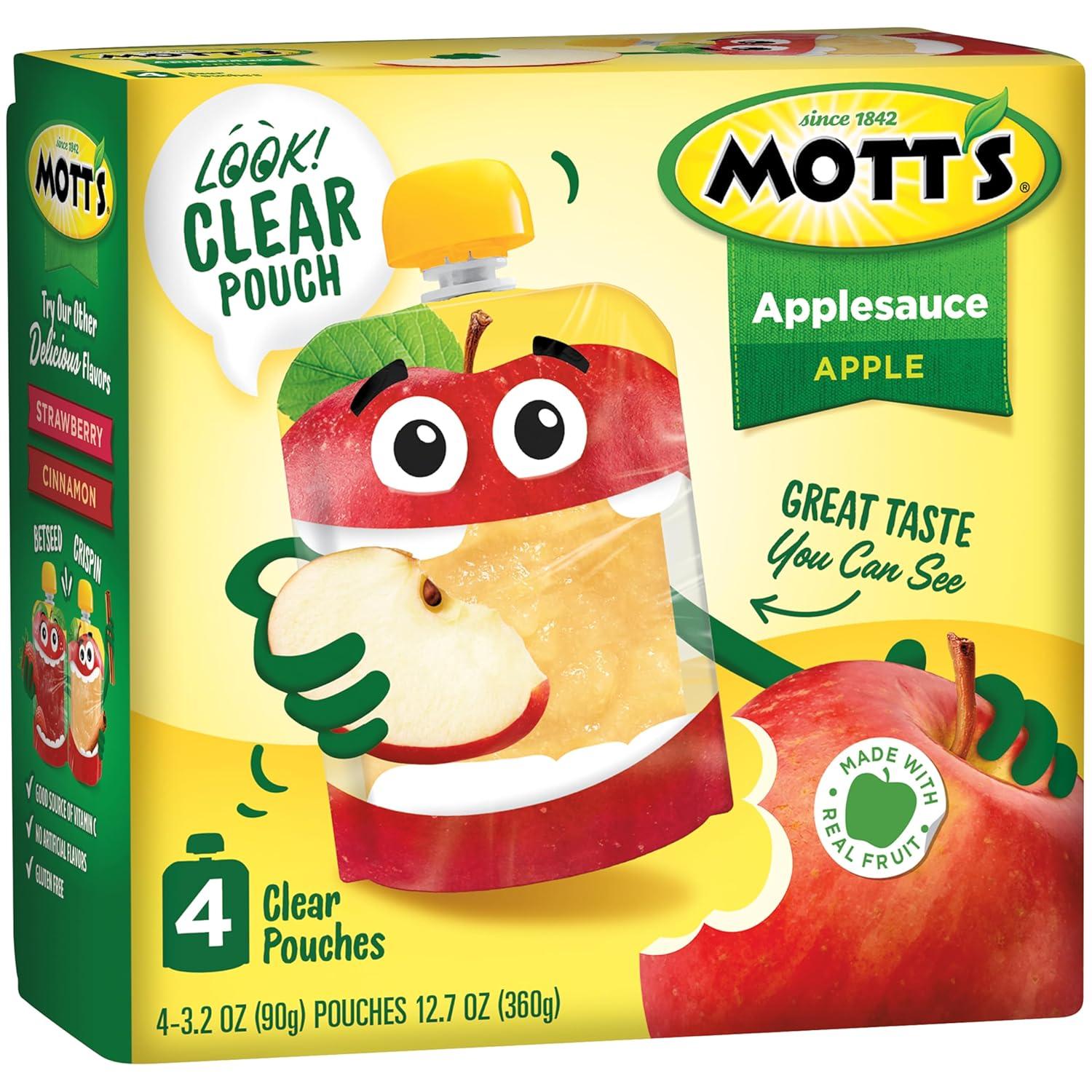 image:imageMotts Cinnamon Applesauce 32 Oz Clear Pouches 24 Count 6 Packs Of 4 No Artificial Flavors Good Source Of Vitamin C Nutritious Option For The Whole FamilyApple