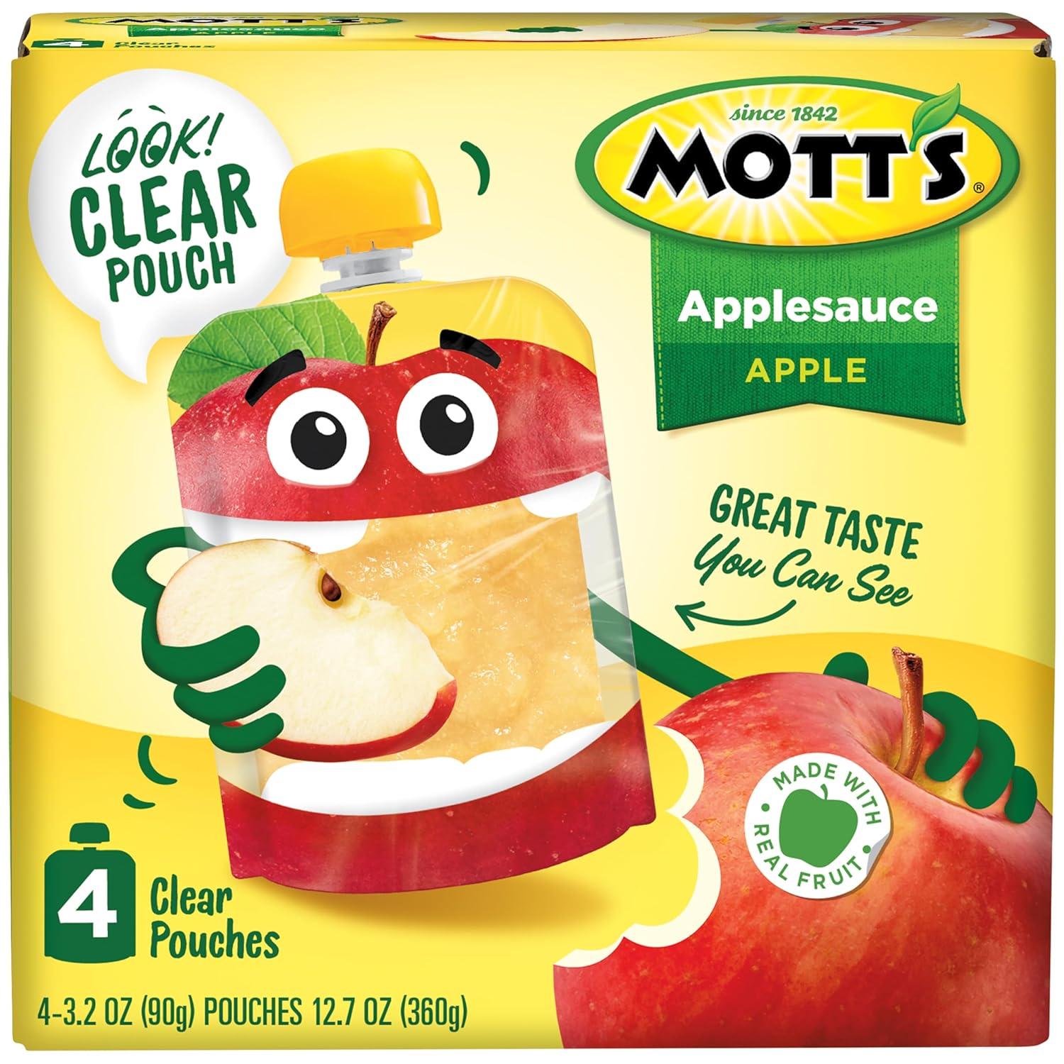 image:imageMotts Cinnamon Applesauce 32 Oz Clear Pouches 24 Count 6 Packs Of 4 No Artificial Flavors Good Source Of Vitamin C Nutritious Option For The Whole FamilyApple