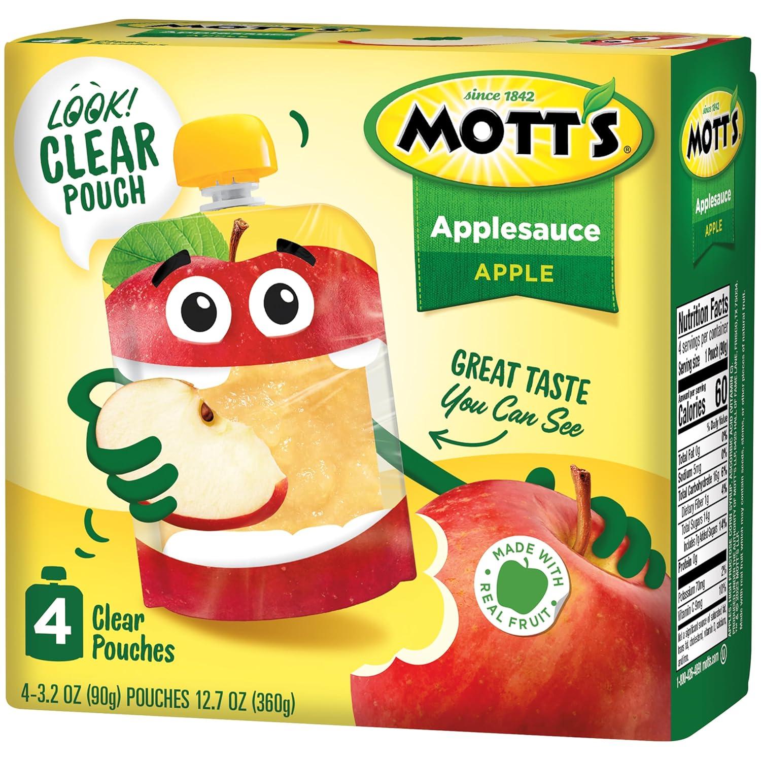 image:imageMotts Cinnamon Applesauce 32 Oz Clear Pouches 24 Count 6 Packs Of 4 No Artificial Flavors Good Source Of Vitamin C Nutritious Option For The Whole FamilyApple