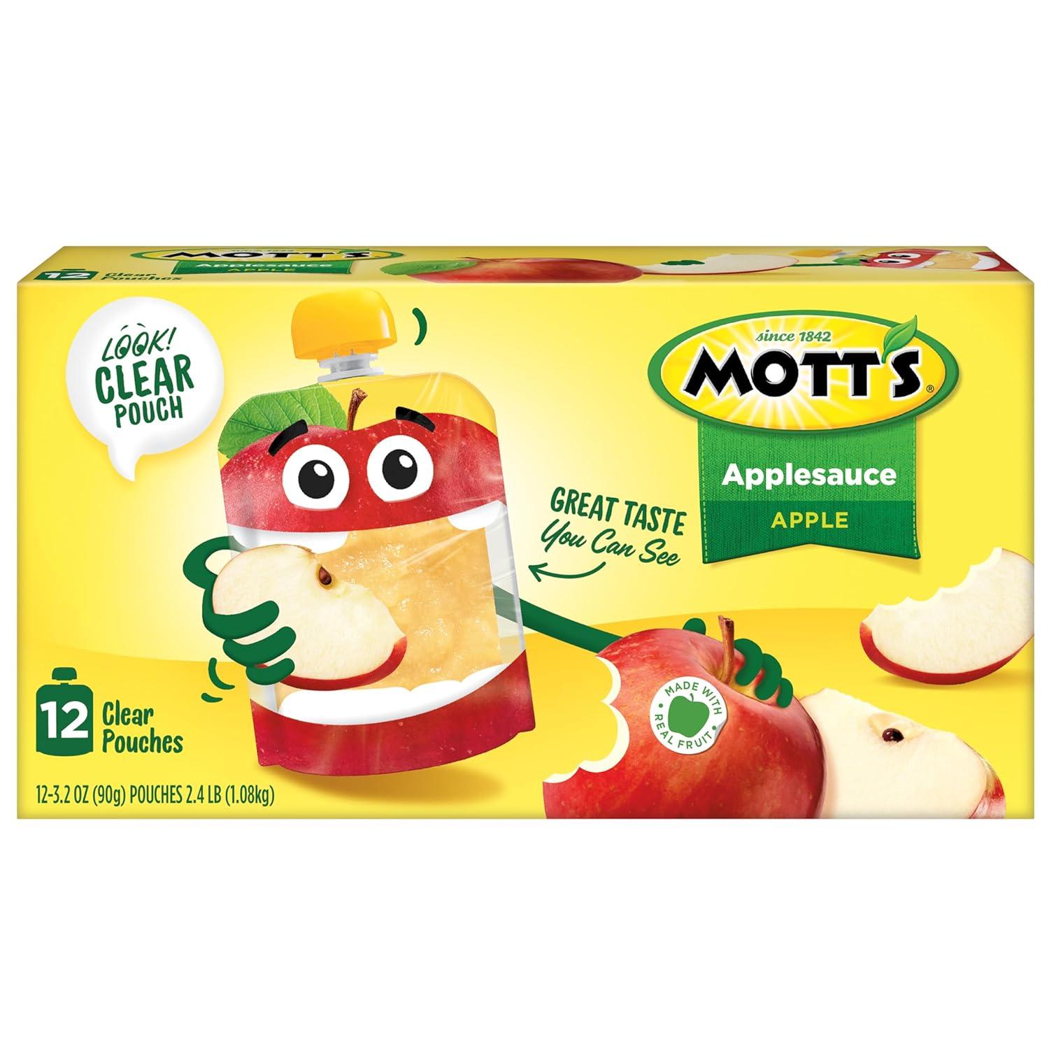image:imageMotts Cinnamon Applesauce 32 Oz Clear Pouches 48 Count 4 Packs Of 12 No Artificial Flavors Good Source Of Vitamin C Nutritious Option For The Whole FamilyApple