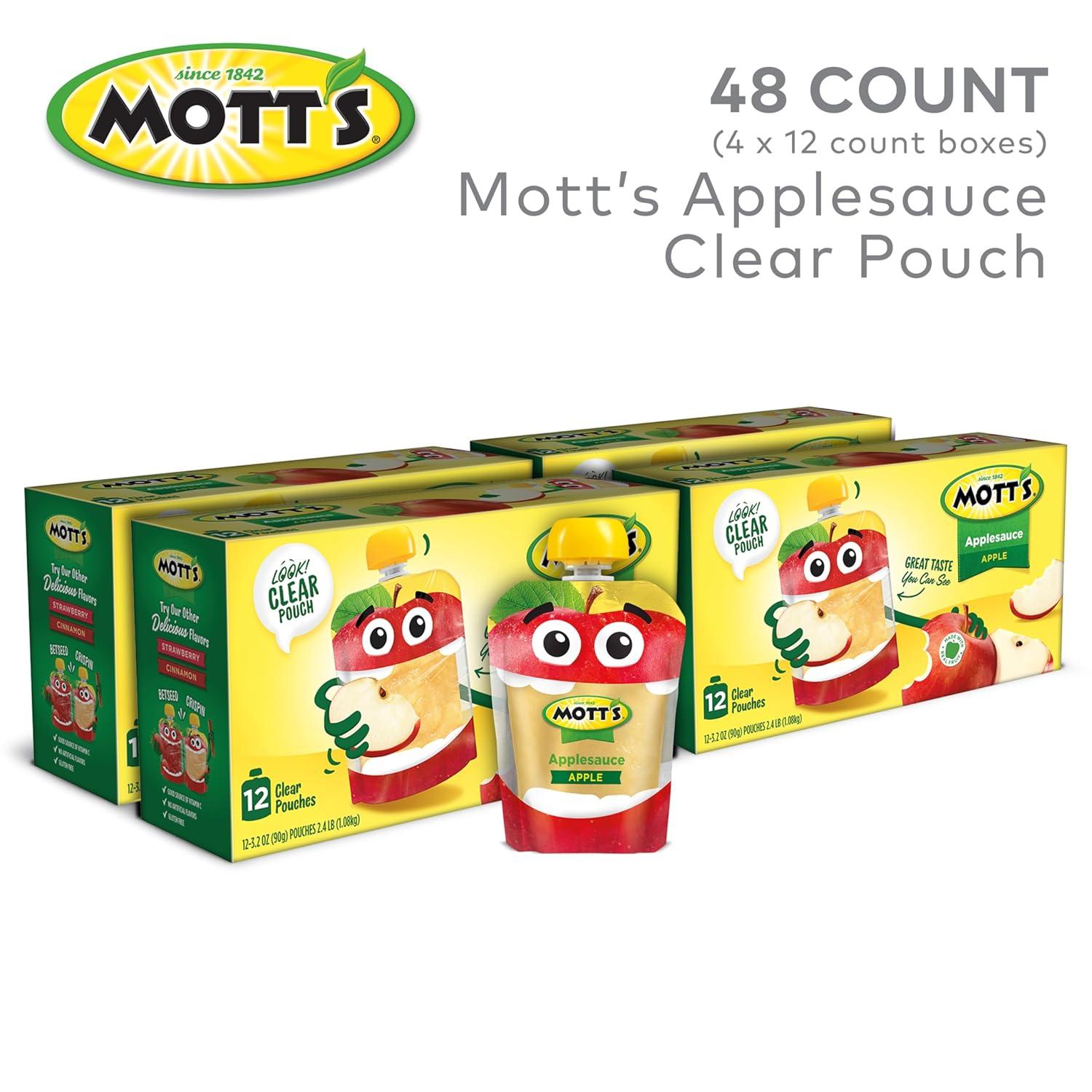 image:imageMotts Cinnamon Applesauce 32 Oz Clear Pouches 48 Count 4 Packs Of 12 No Artificial Flavors Good Source Of Vitamin C Nutritious Option For The Whole FamilyApple