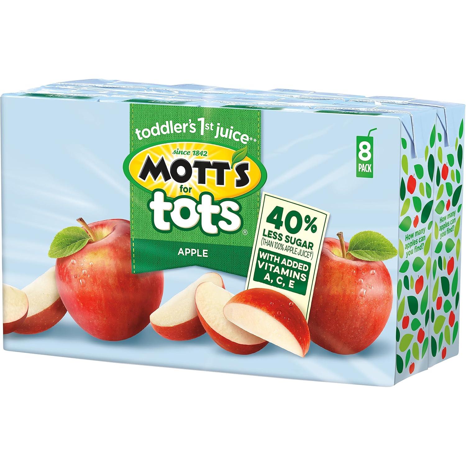 image:imageMotts For Tots Apple 675 Fl Oz Boxes 32 Count 4 Packs Of 8 Juice With Purified Water Good Source Of Vitamin C 40 Less Sugar Than 100 Apple Juice No Artificial SweetenersApple