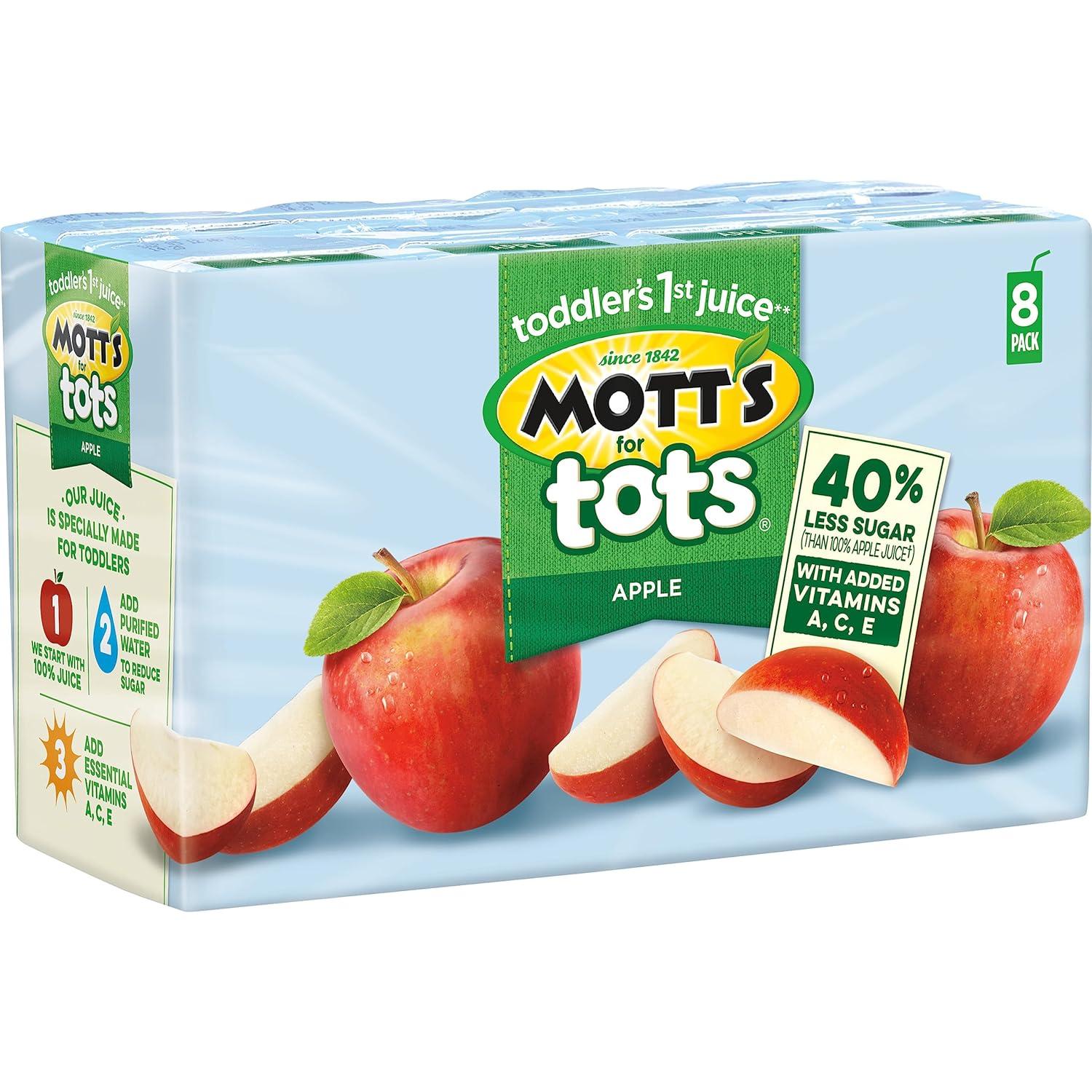 image:imageMotts For Tots Apple 675 Fl Oz Boxes 32 Count 4 Packs Of 8 Juice With Purified Water Good Source Of Vitamin C 40 Less Sugar Than 100 Apple Juice No Artificial SweetenersApple