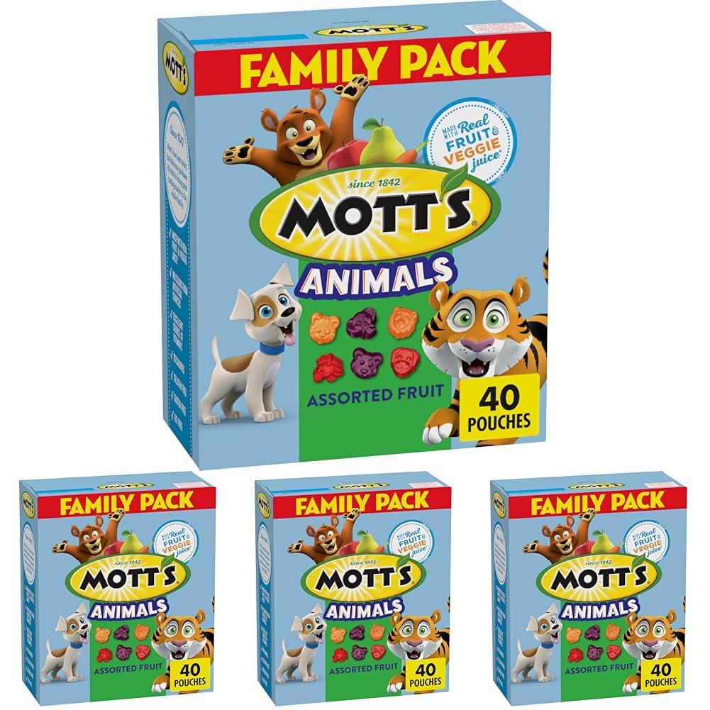image:imageMotts Fruit Flavored Snacks Animals Assorted Fruit Gluten Free Snack Family Pack 40 Ct 32 ozAssorted Fruit