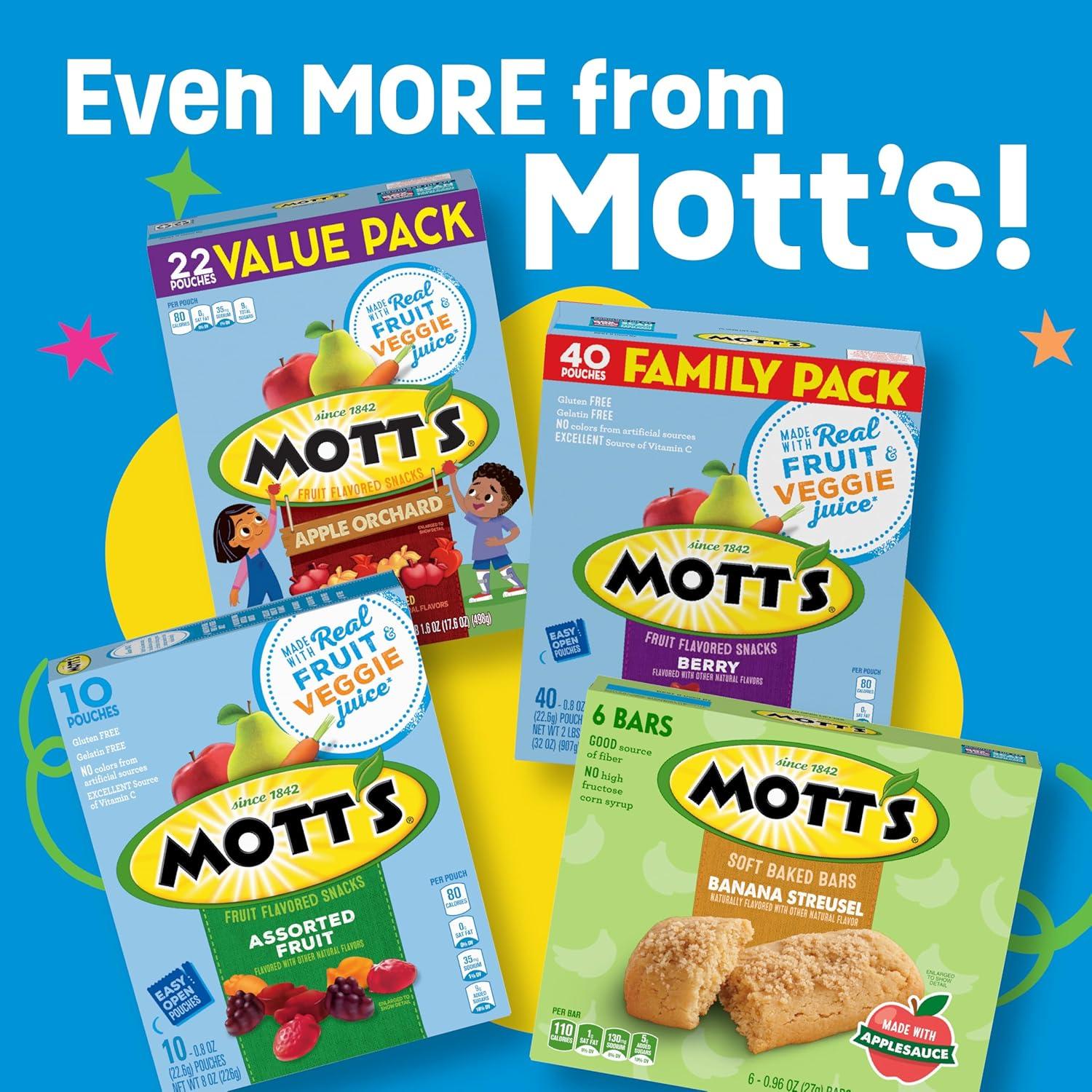 image:imageMotts Fruit Flavored Snacks Animals Assorted Fruit Gluten Free Snack Family Pack 40 Ct 32 ozAssorted Fruit