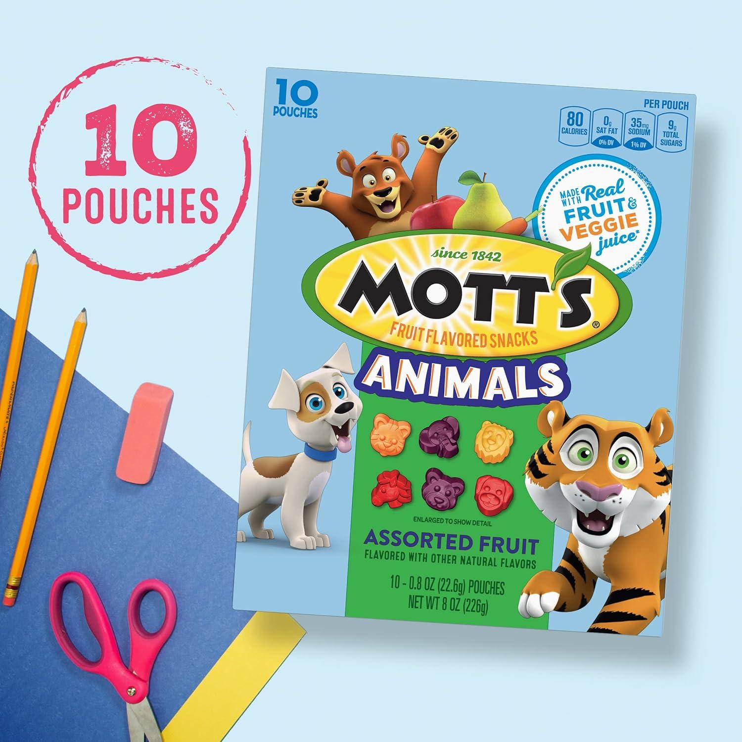 image:imageMotts Fruit Flavored Snacks Animals Assorted Fruit Gluten Free Snack Family Pack 40 Ct 32 ozAssorted Fruit