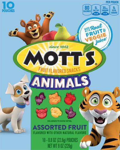 image:imageMotts Fruit Flavored Snacks Animals Assorted Fruit Gluten Free Snack Family Pack 40 Ct 32 ozAssorted Fruit