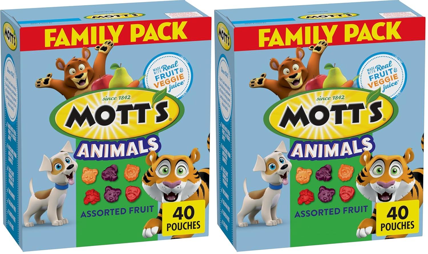 image:imageMotts Fruit Flavored Snacks Animals Assorted Fruit Gluten Free Snack Family Pack 40 Ct 32 ozAssorted Fruit