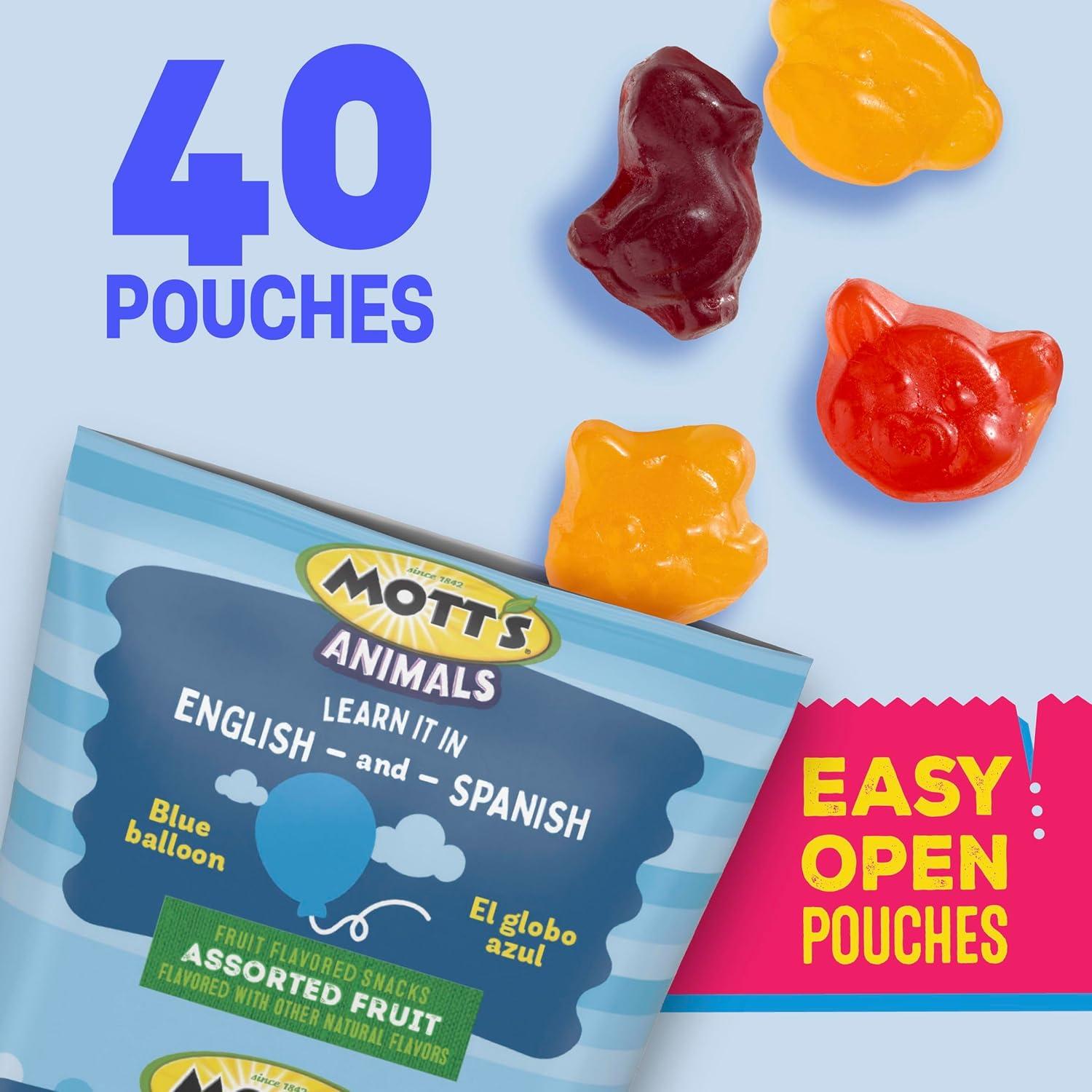 image:imageMotts Fruit Flavored Snacks Animals Assorted Fruit Gluten Free Snack Family Pack 40 Ct 32 ozAssorted Fruit
