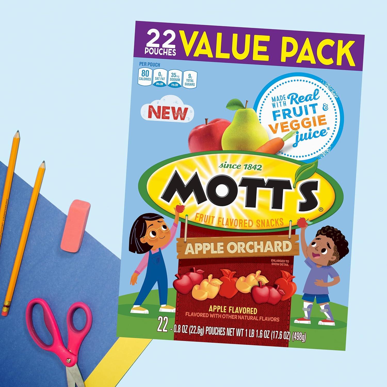 image:imageMotts Fruit Flavored Snacks Apple Orchard Gluten Free Snack Family Pack 40 Ct 32 oz40 Count Pack of 2